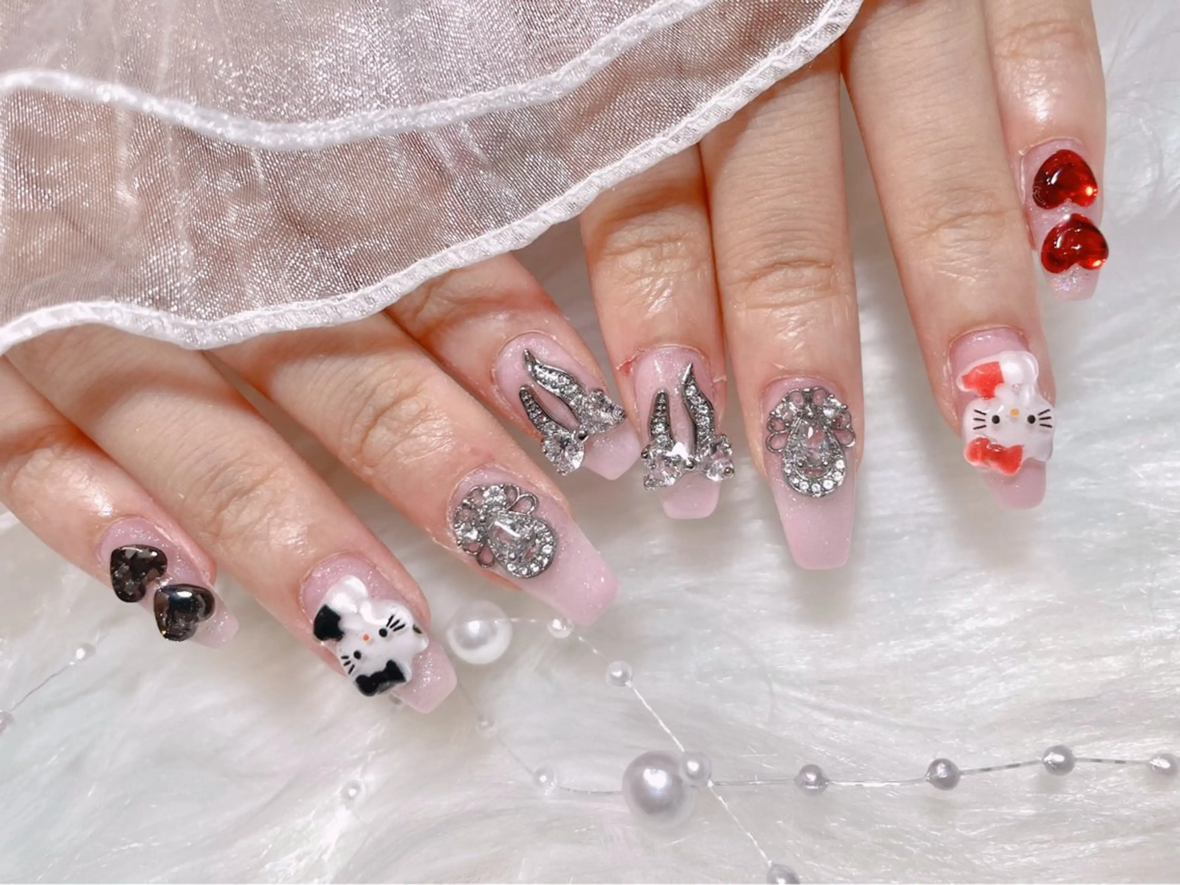 ネイル ワンホンネイル ハンドネイル ゆりか ジョアアンジェ福島のネイルデザイン