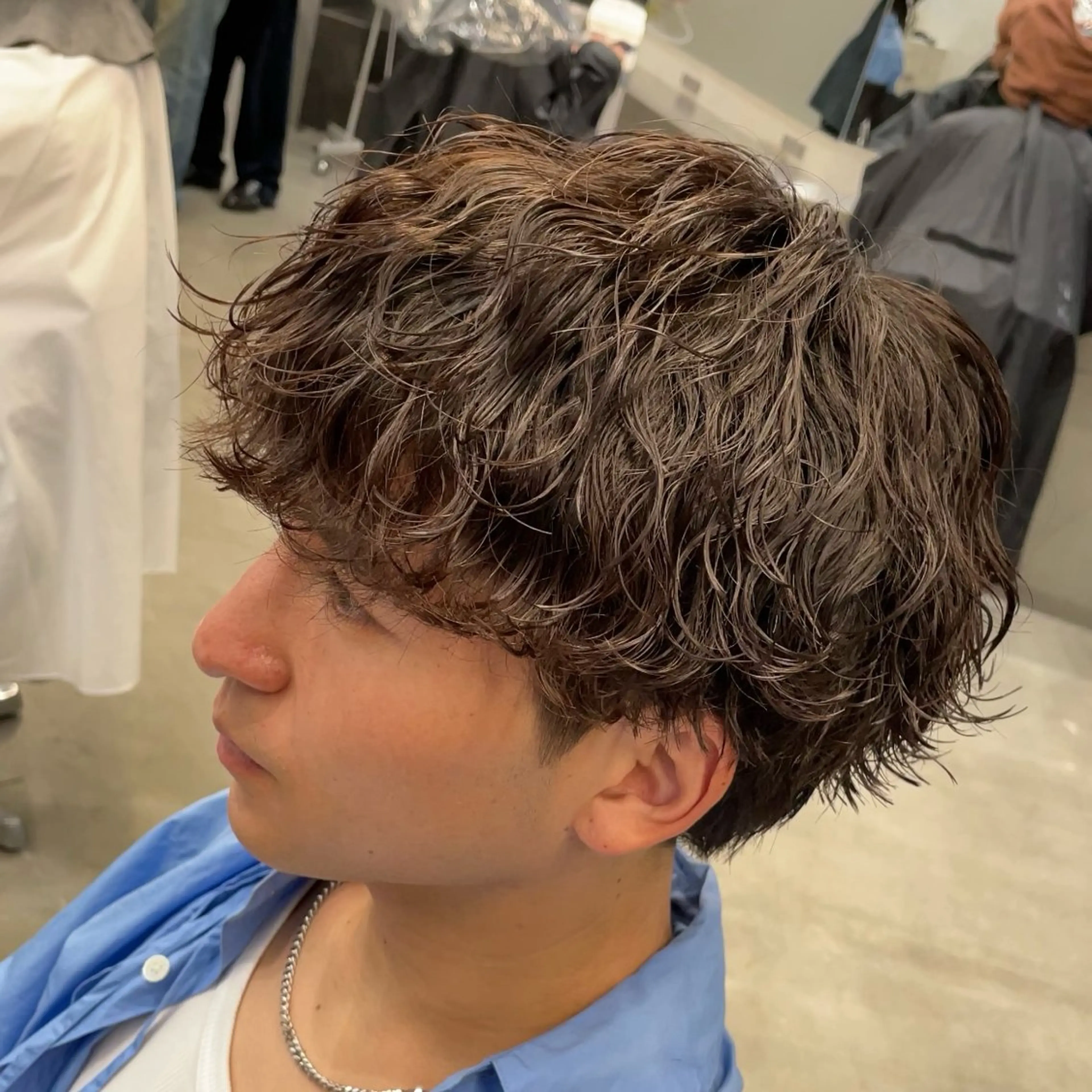 ミディアム パーマ ヘアアレンジ メンズ fifth 石川 凪のヘアスタイル