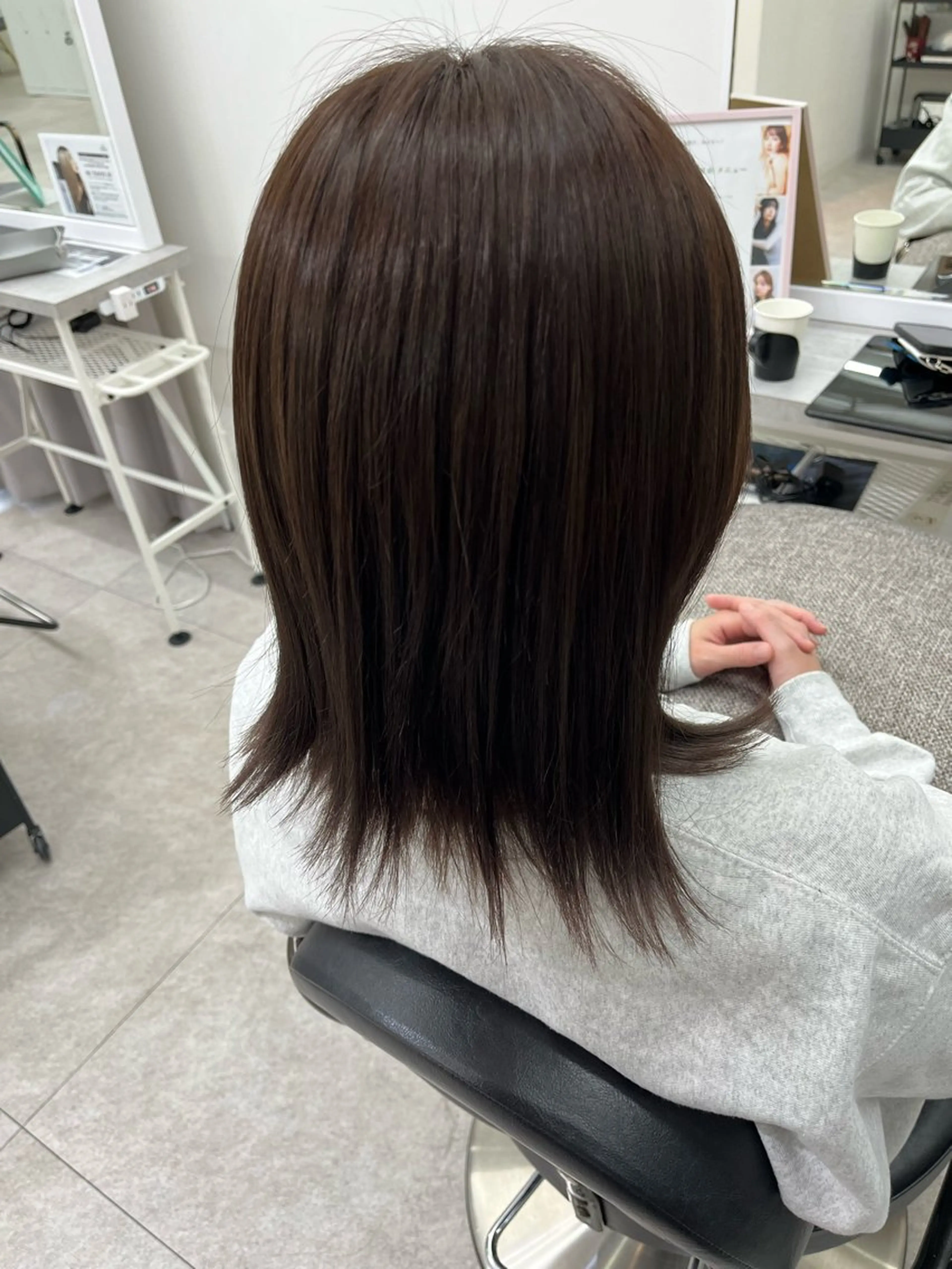 ミディアム カラー ブリーチ ブラウンカラー 透明感カラー イルミナカラー 🫧ぷる艶カラー🫧 Yuubi🦩のヘアスタイル