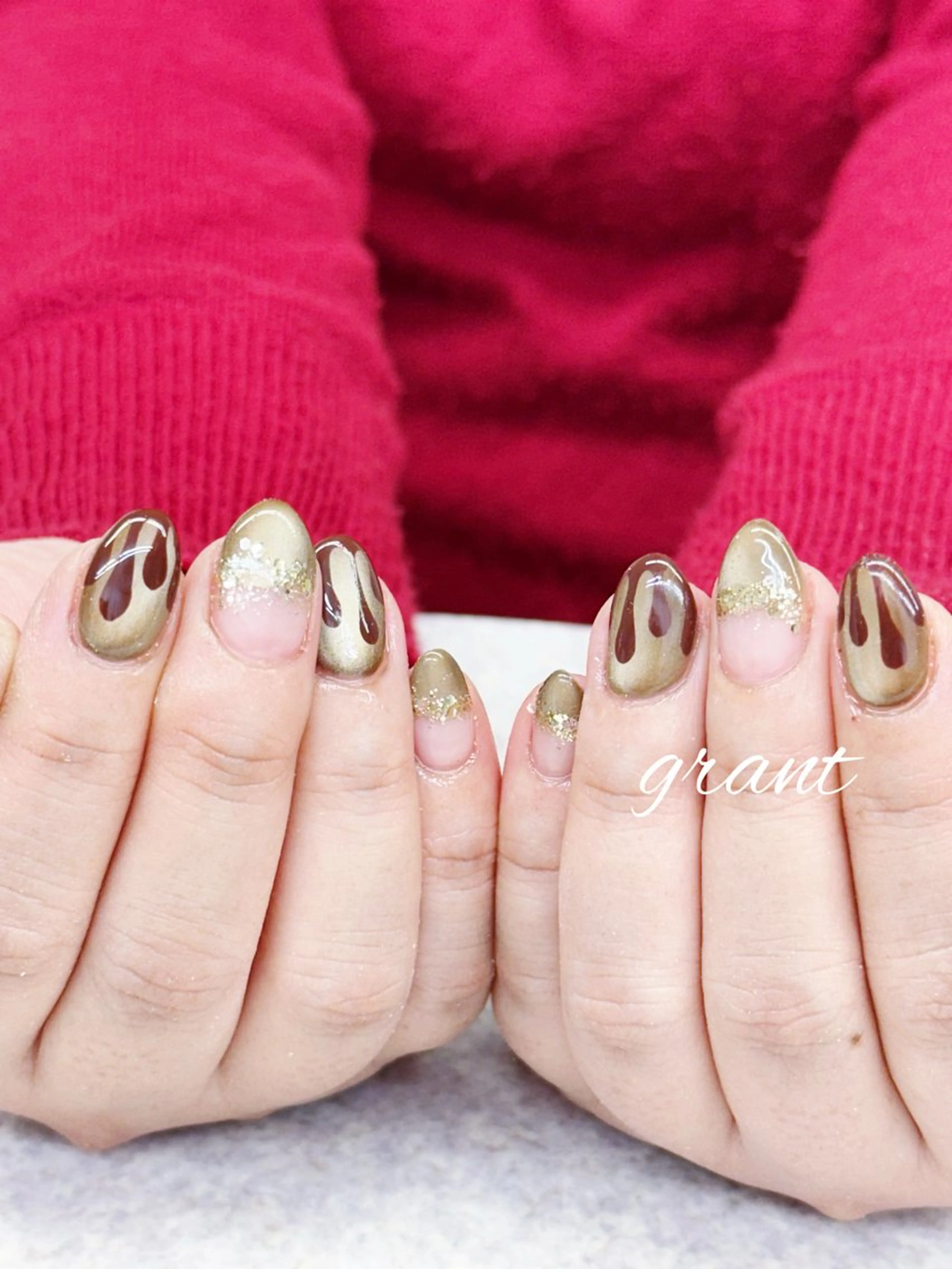 ネイル バレンタイン 冬ネイル nail salon grant所属・nailsalon grantのネイルデザイン