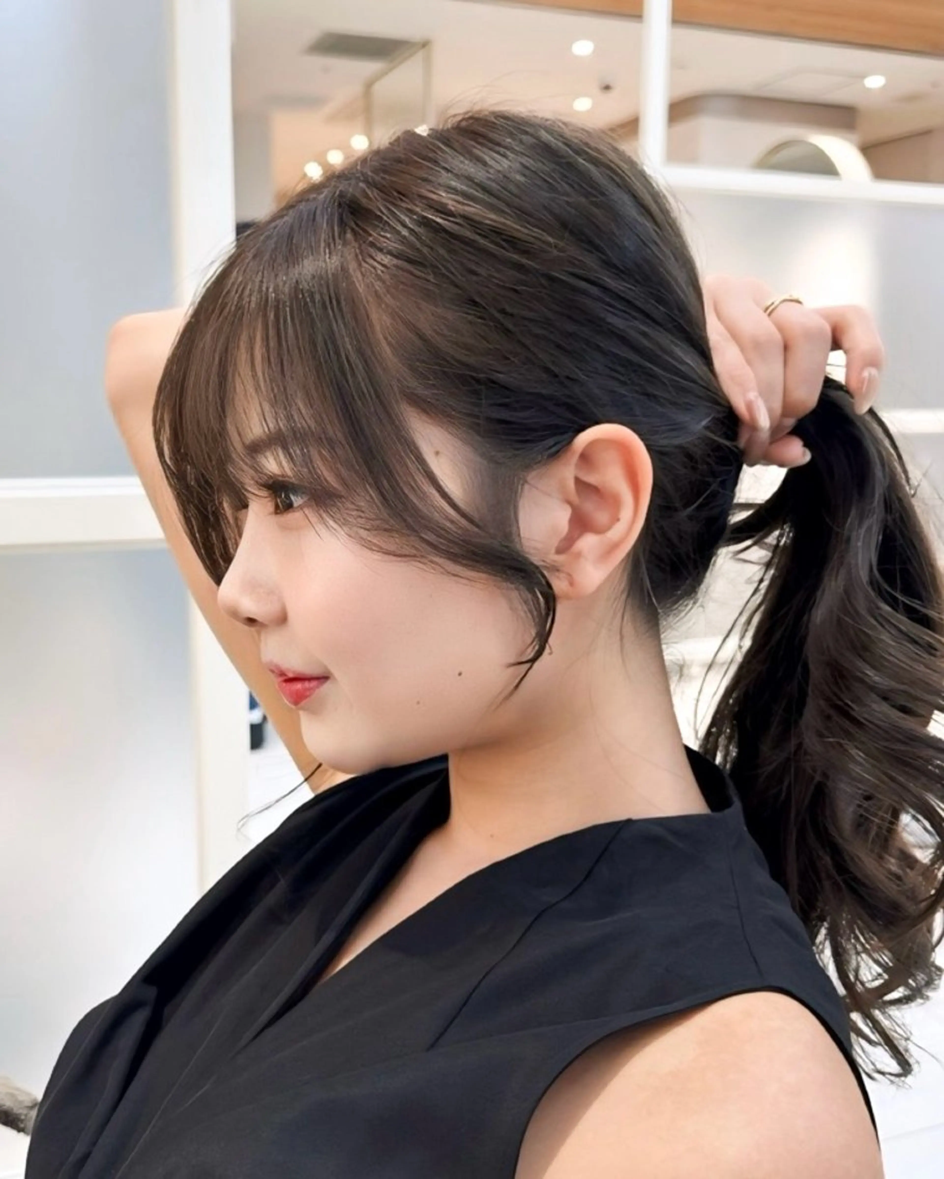 セミロング カラー カット ヘアカラー トリートメント 顔周り特化/韓国ヘア /レイヤー/吉野幸大のヘアスタイル