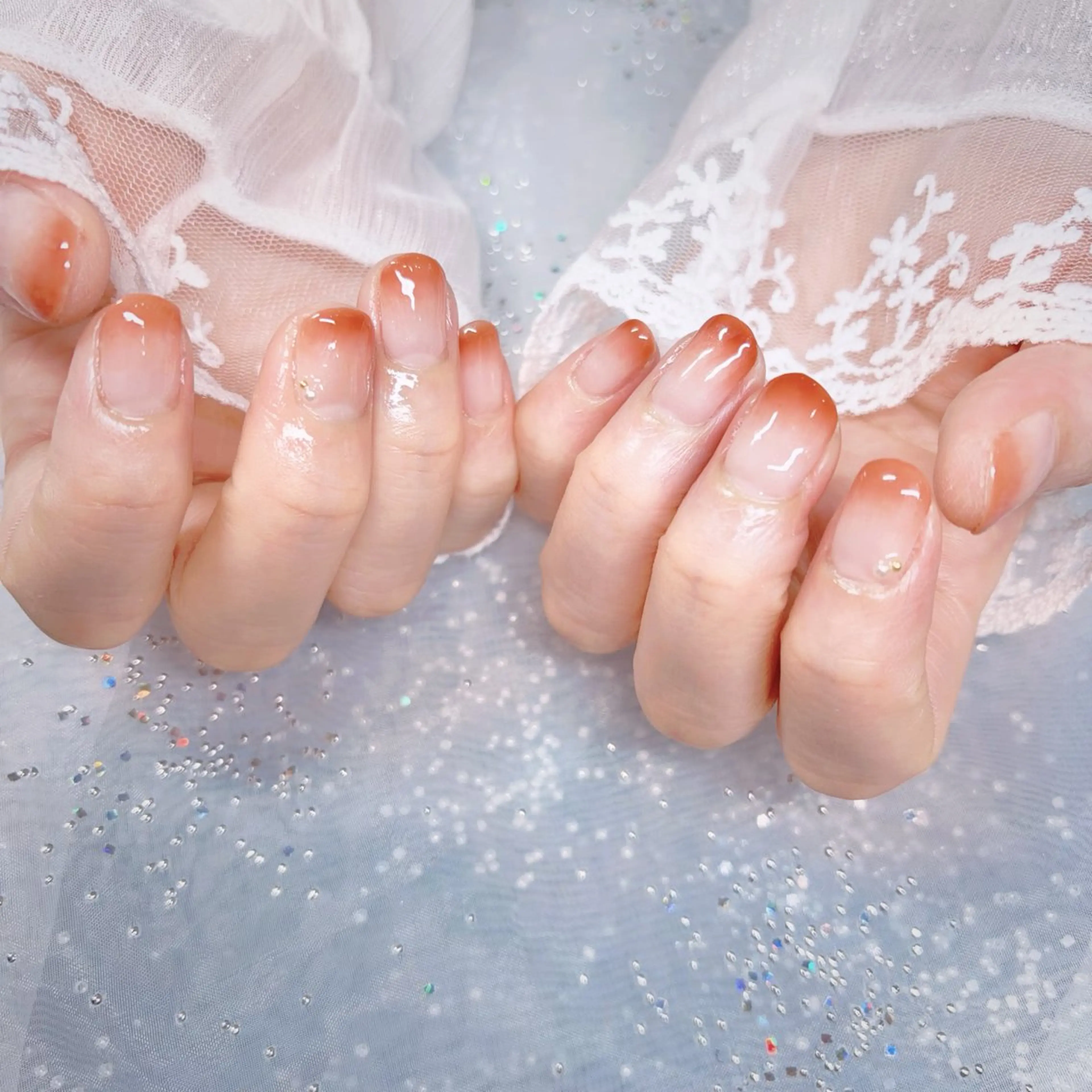 【オフなし】🌈カラーグラデーション🎀トレンド感たっぷり！ナチュラルに可愛い仕上がりの写真