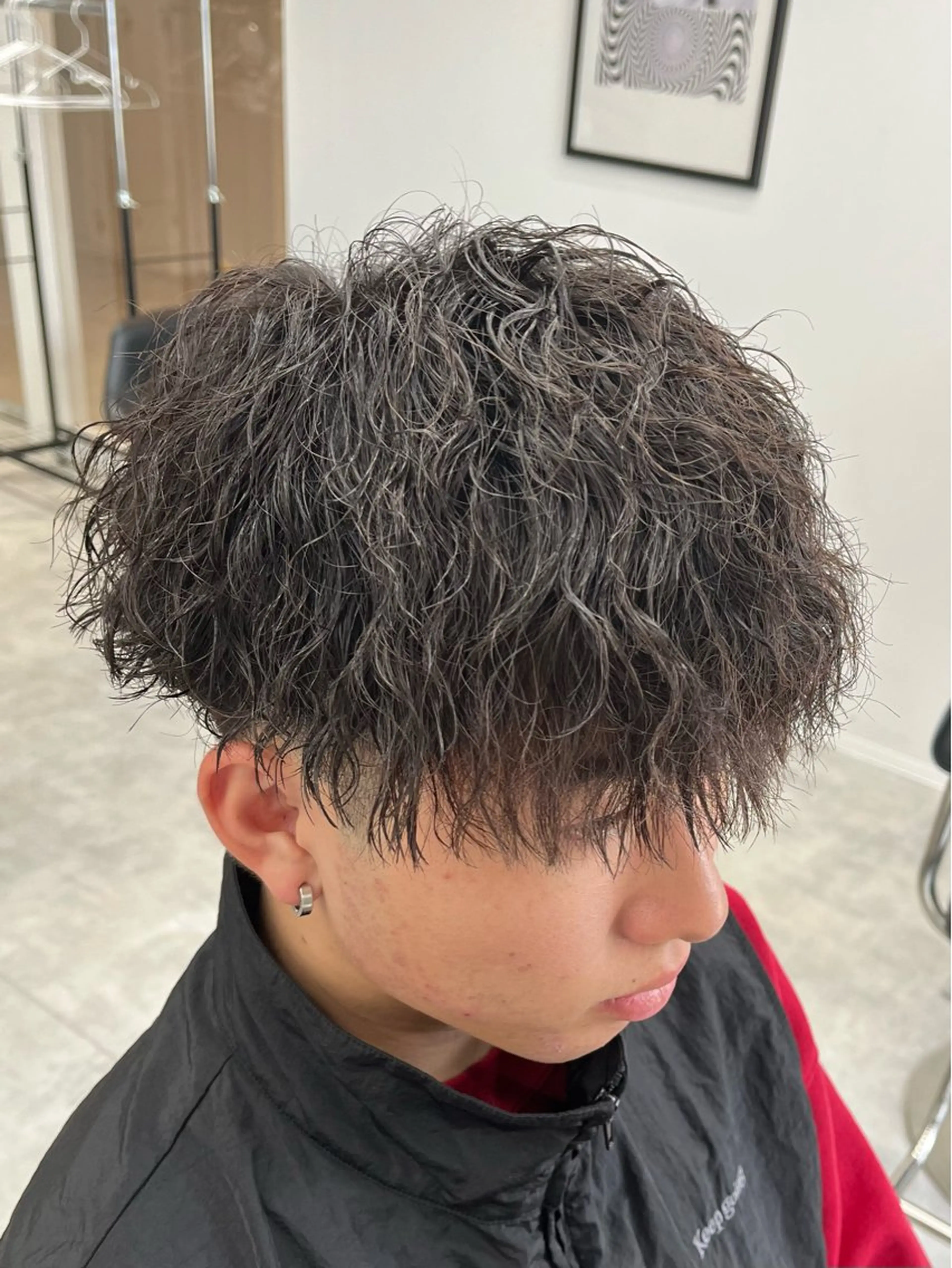 ショート パーマ メンズ メンズパーマ ツイストスパイラルパーマ スパイラルパーマ カット パーマ 新潟メンズパーマ 新潟駅/小田拓実のヘアスタイル