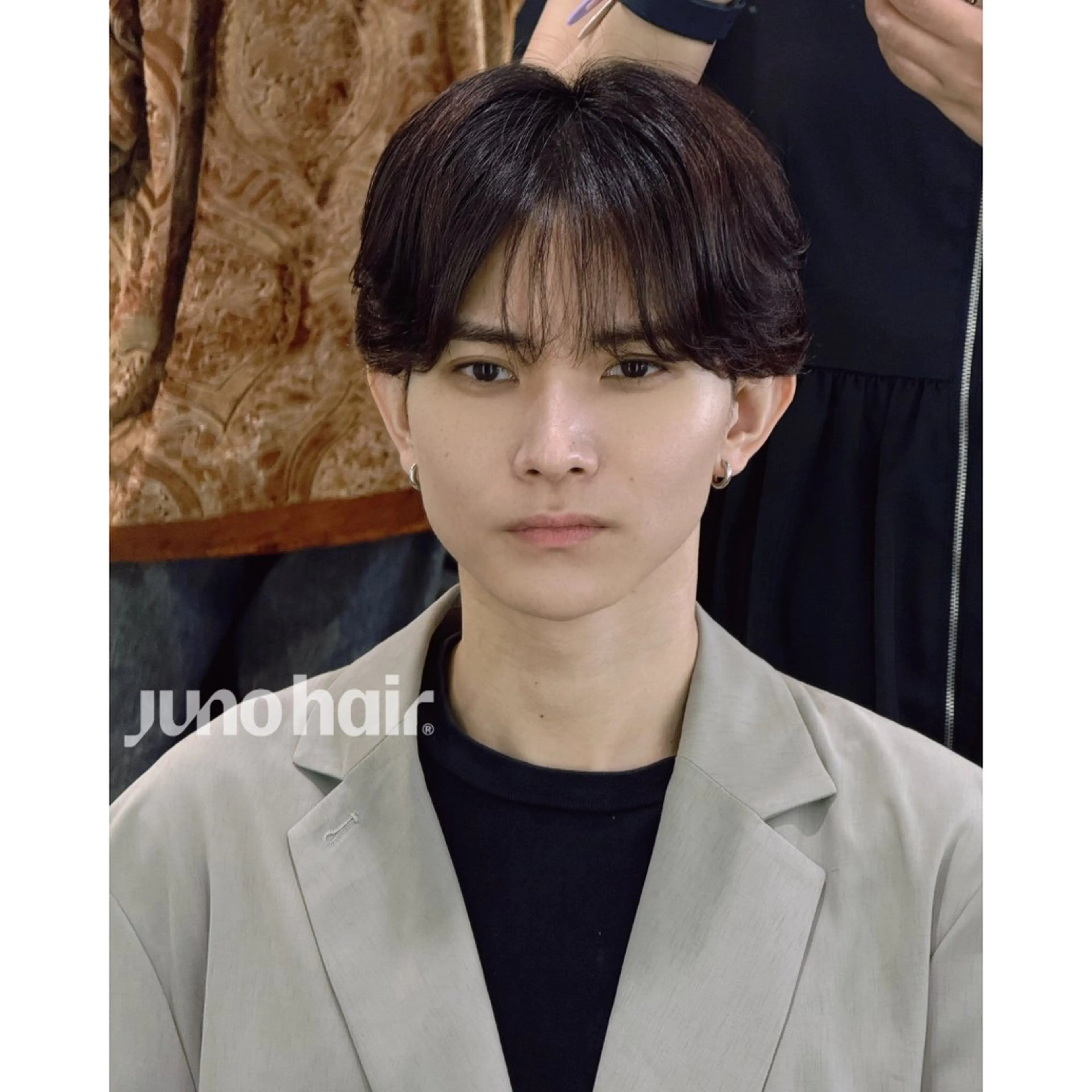 メンズ センターパート カット 韓国レイヤー🪽 無重力パーマナツキのヘアスタイル