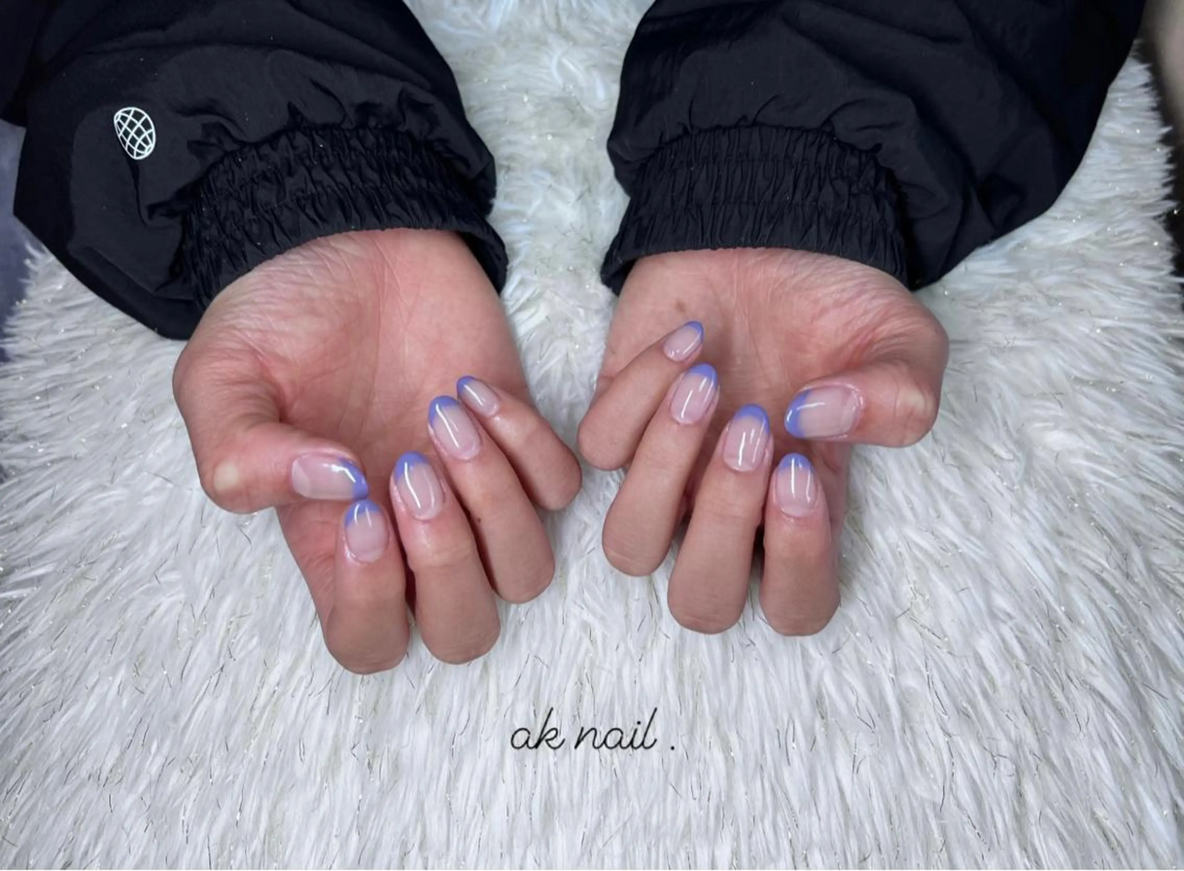 ショート ネイル パープルカラー パープル ak nail .のネイルデザイン