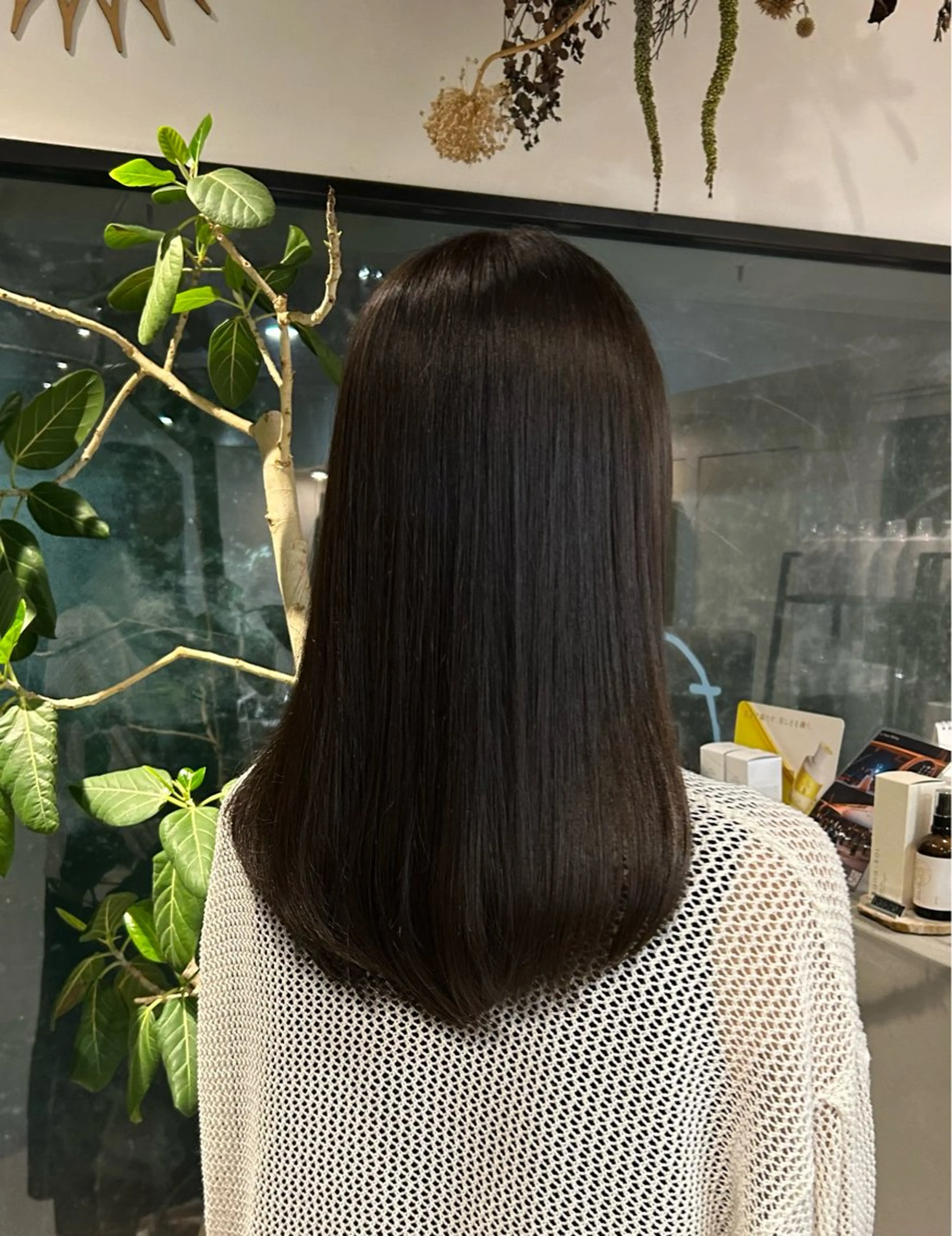 セミロング カラー 透明感カラー ダークグレー ダークグレージュ グレージュ 𝑴𝒊𝒐/艶 カラー/募集中🌸のヘアスタイル