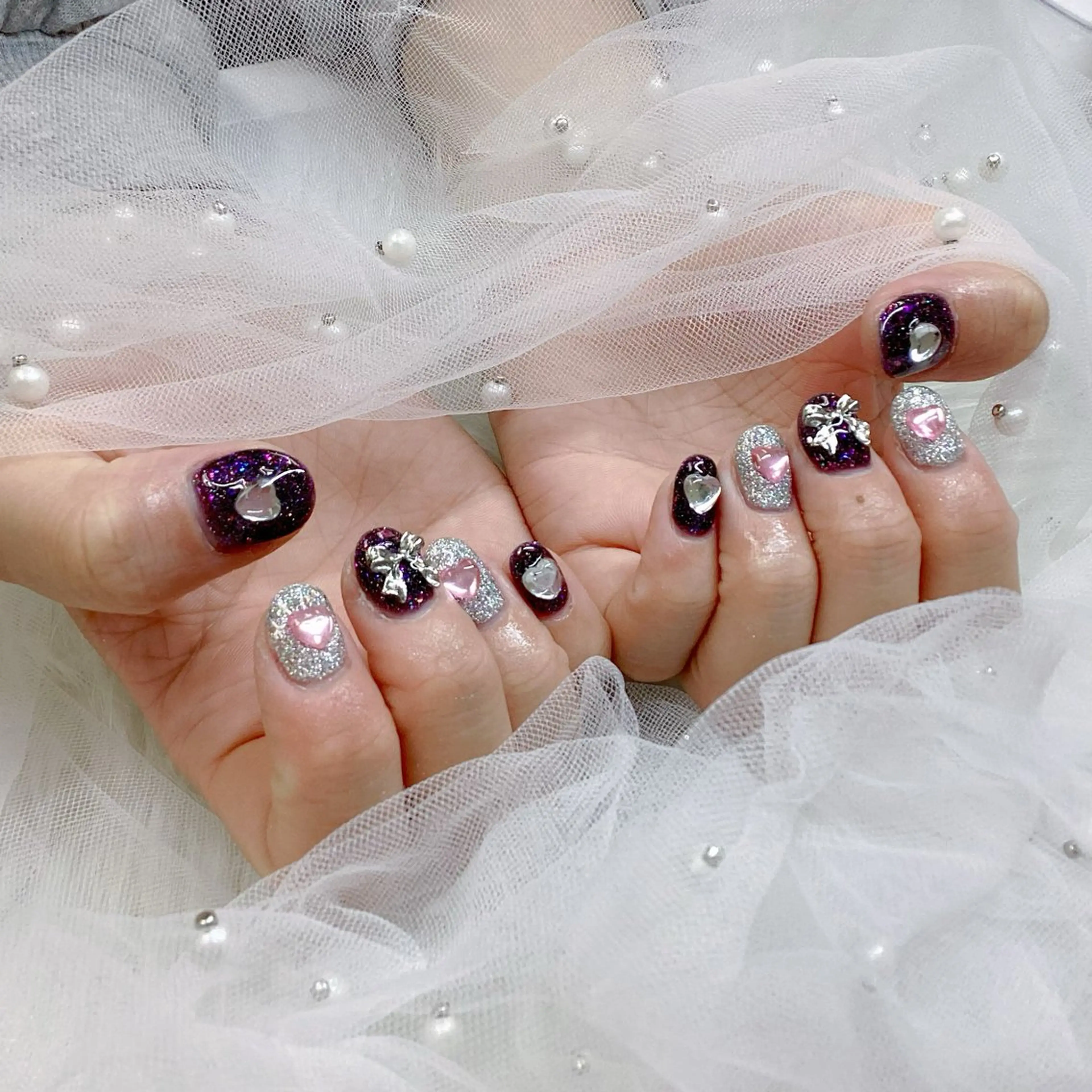 ネイル パーツ全部¥110 サロンミミのネイルデザイン