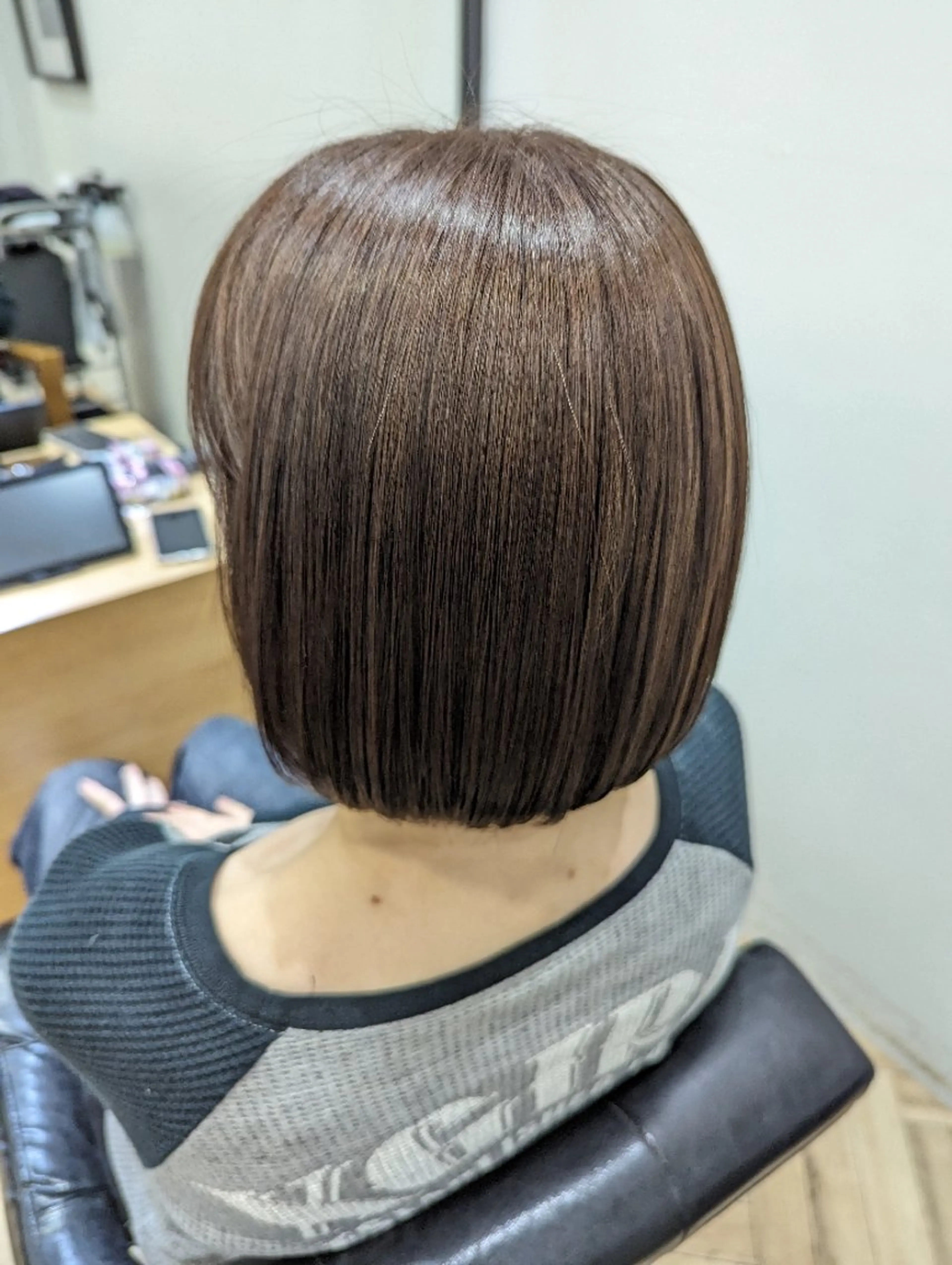 ショート くせ毛 ヘアカラー トリートメント ✨METEO導入店✨ 髪質改善×縮毛矯正のヘアスタイル