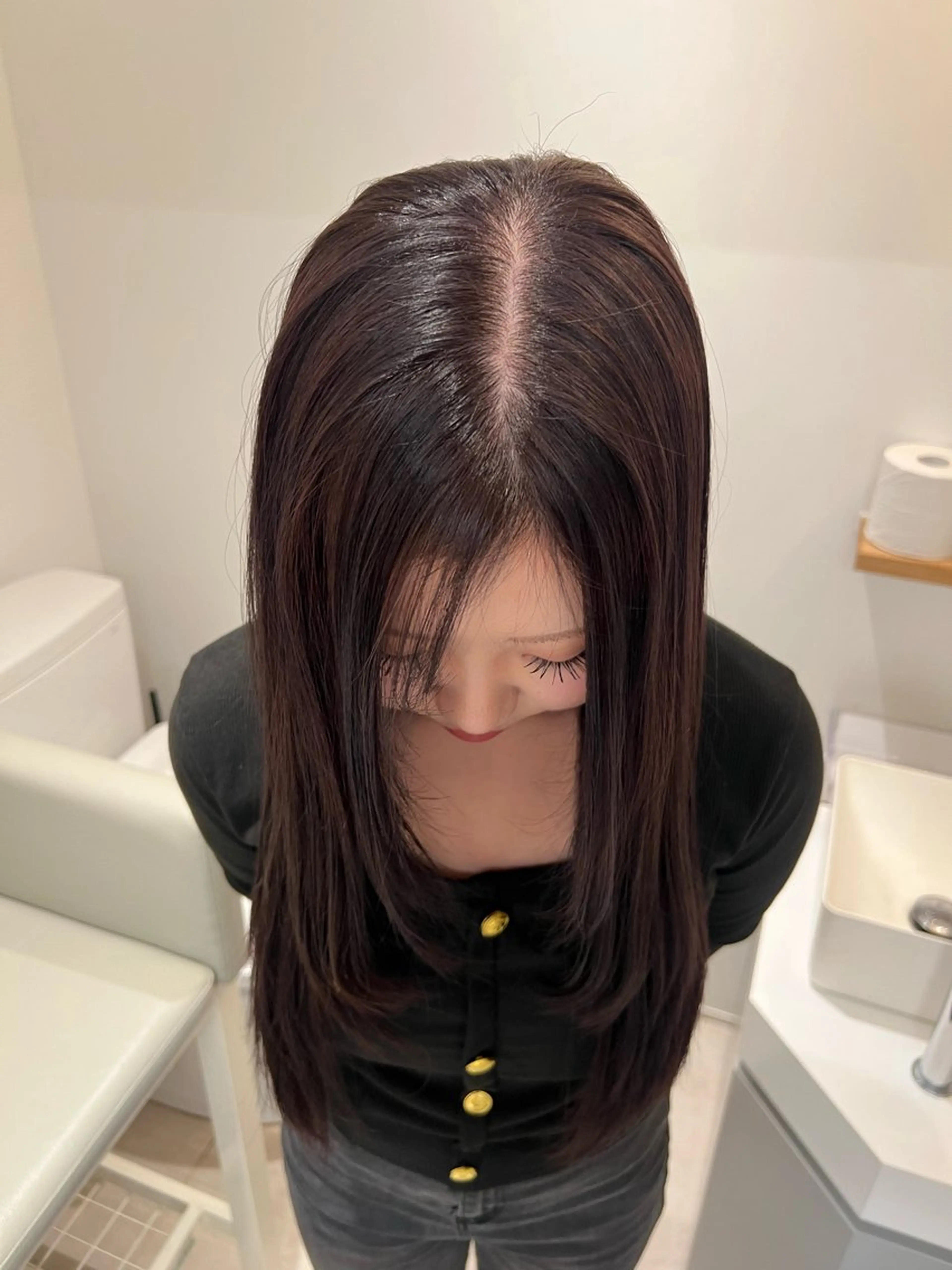 ロング カラー ヘアカラー トリートメント うるぷる髪 🤍 Naanoのヘアスタイル