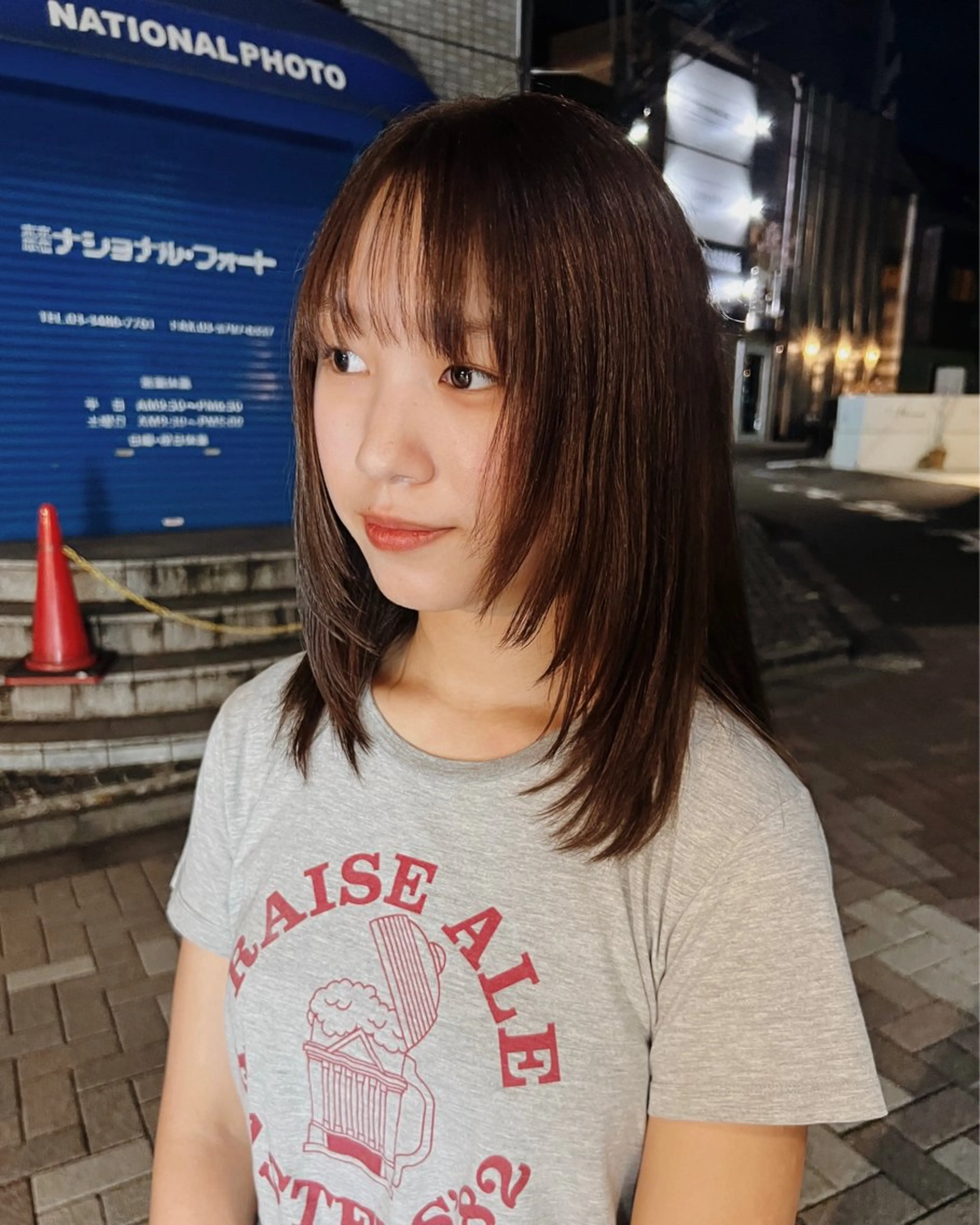 セミロング カラー パーマ ヘアアレンジ くびれヘア 顔まわりレイヤー 韓国風ヘア くびれレイヤー レイヤーカット ショートヘア原宿 fifth コシのヘアスタイル