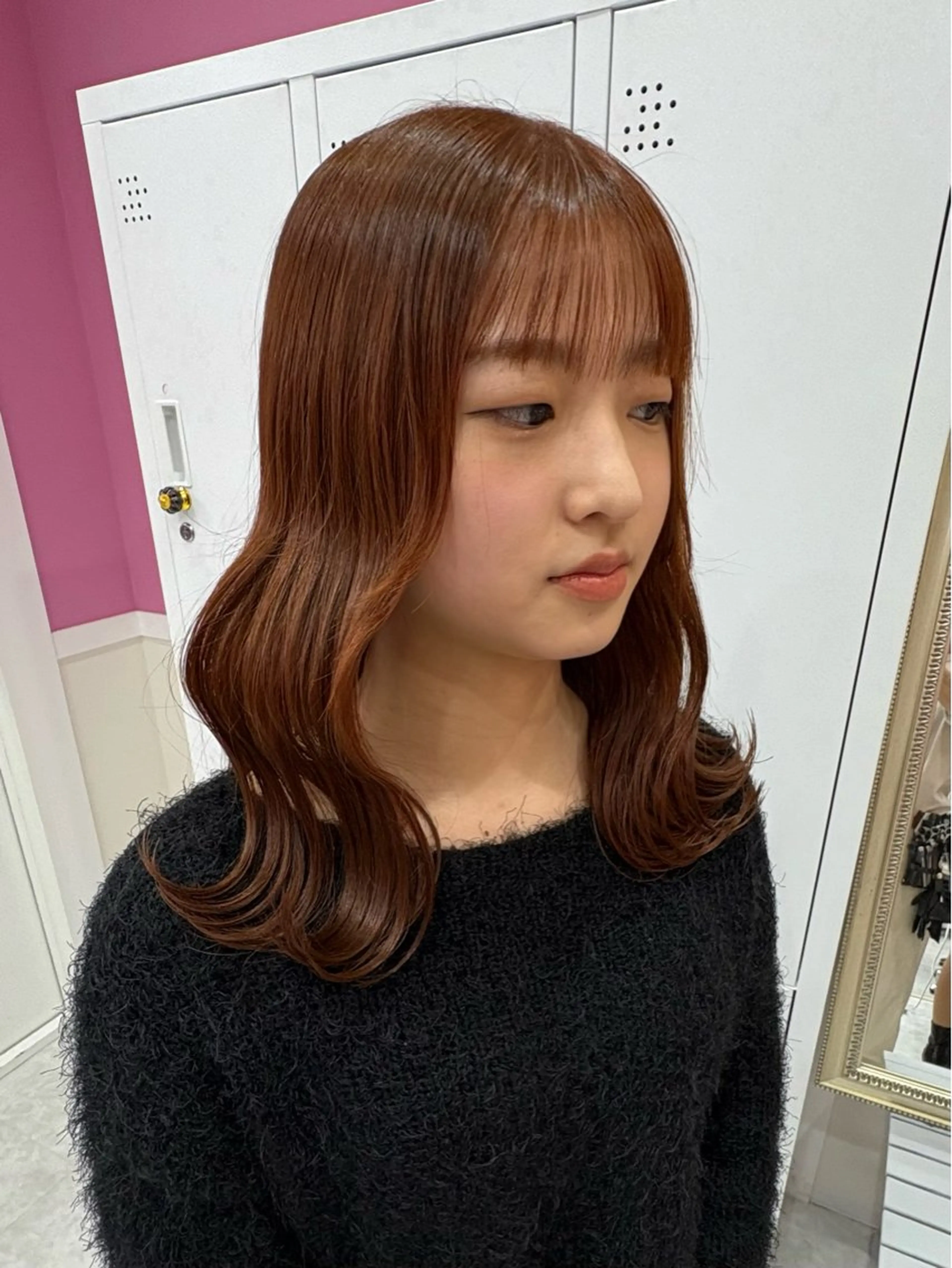 セミロング カット ヘアカラー トリートメント HAIR E.S所属・ブリーチ⏳艶カラー Natsukiのヘアスタイル