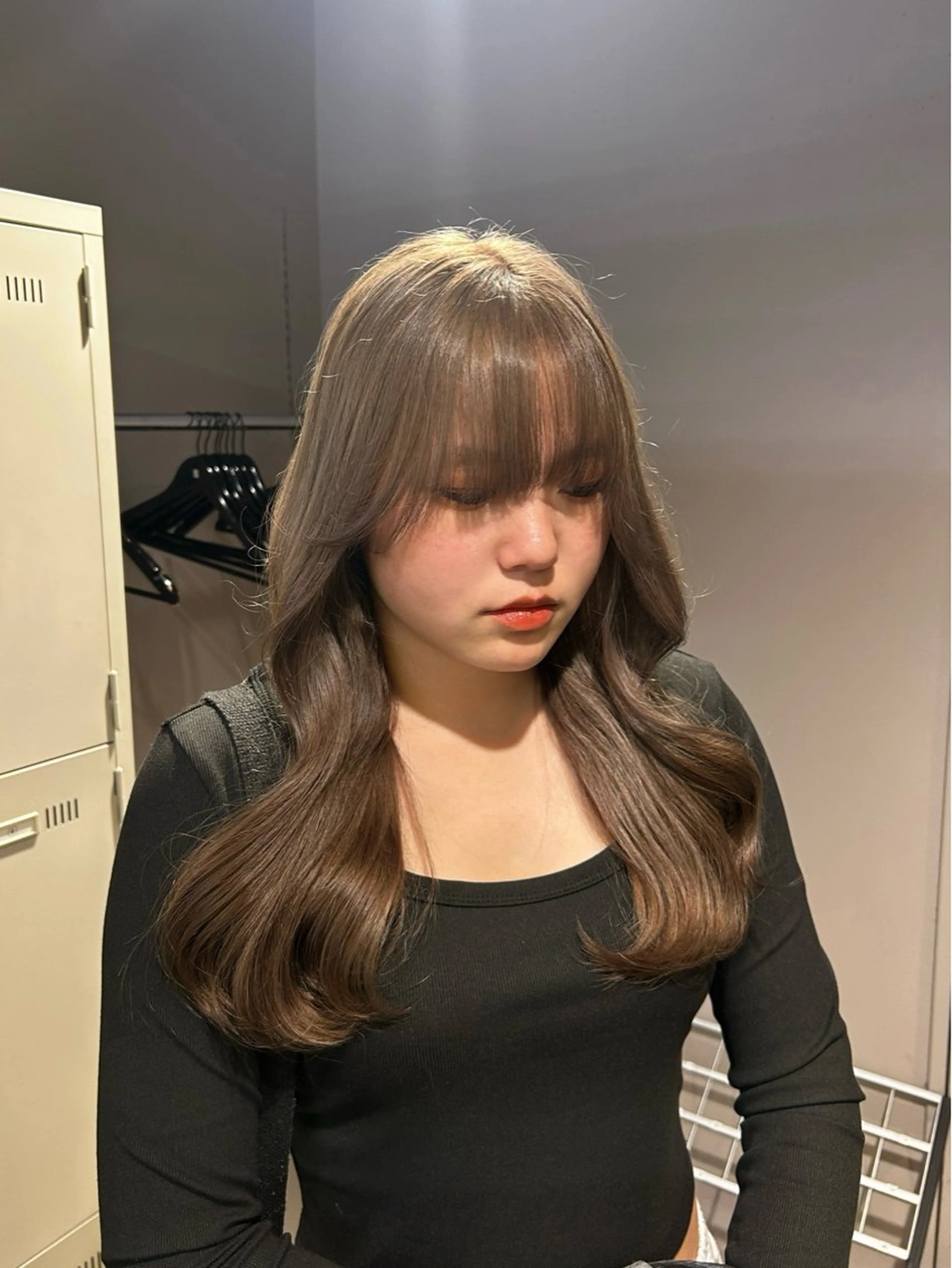 カラー ヘアカラー ヘッドスパ ヘアセット 🥯縮毛/レイヤー/ ベージュヘア🥯のヘアスタイル