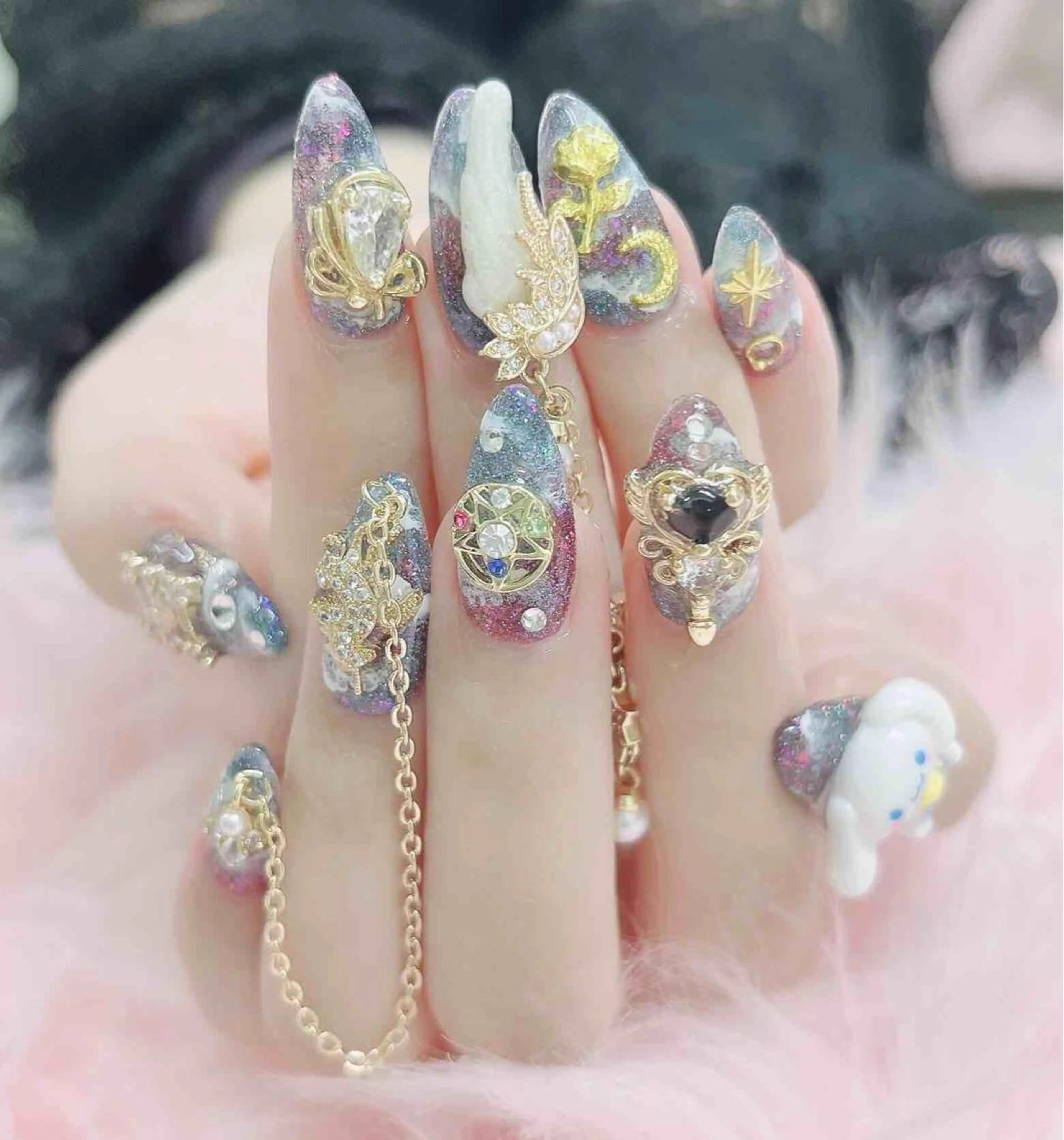 ネイル ハンドネイル MoonNail ユリ🌸のネイルデザイン