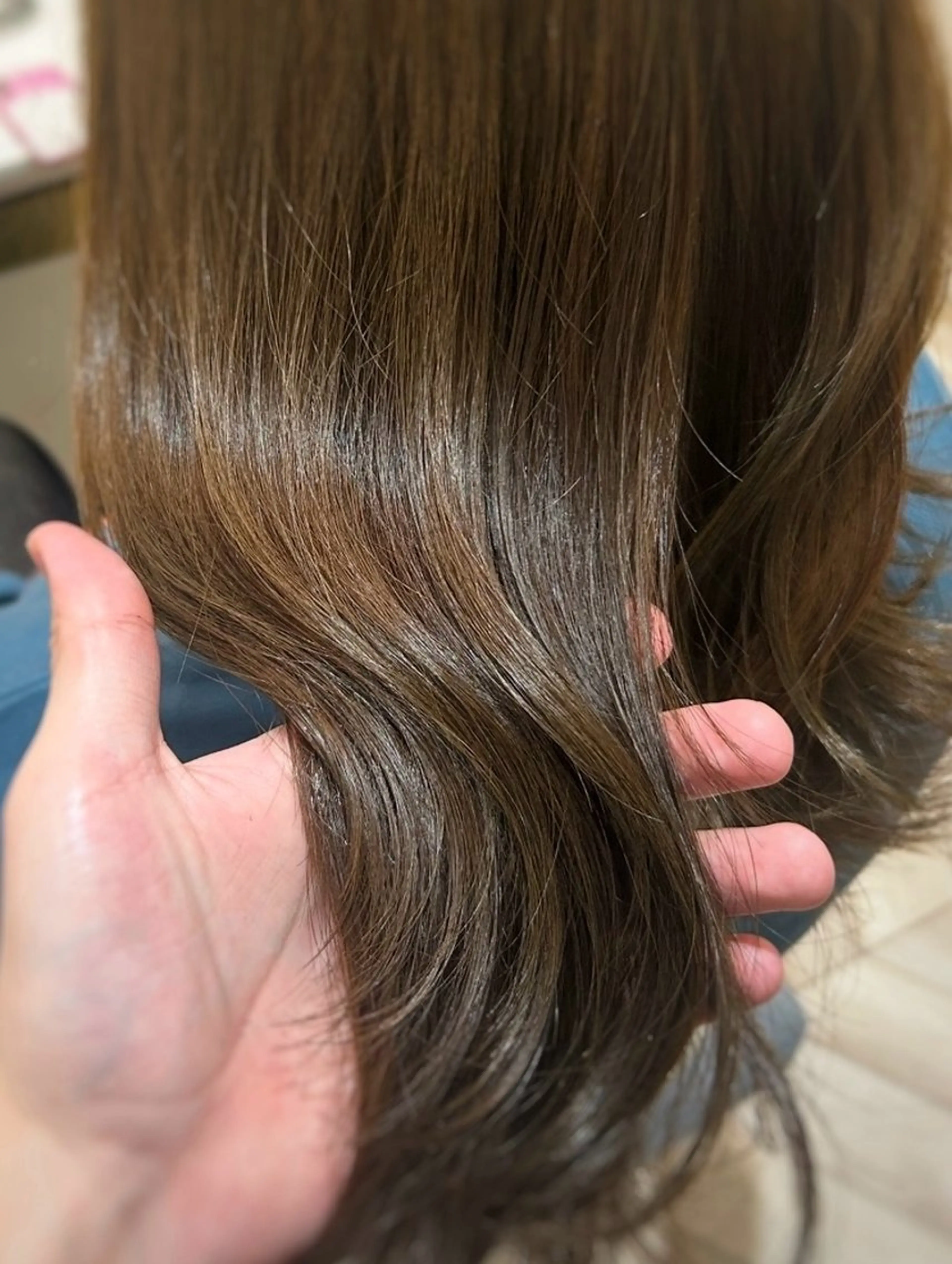 ロング カラー ブラウンカラー オリーブブラウン ヘアカラー 淡路上新庄/髪質改善 .艶カラー/野口春貴のヘアスタイル