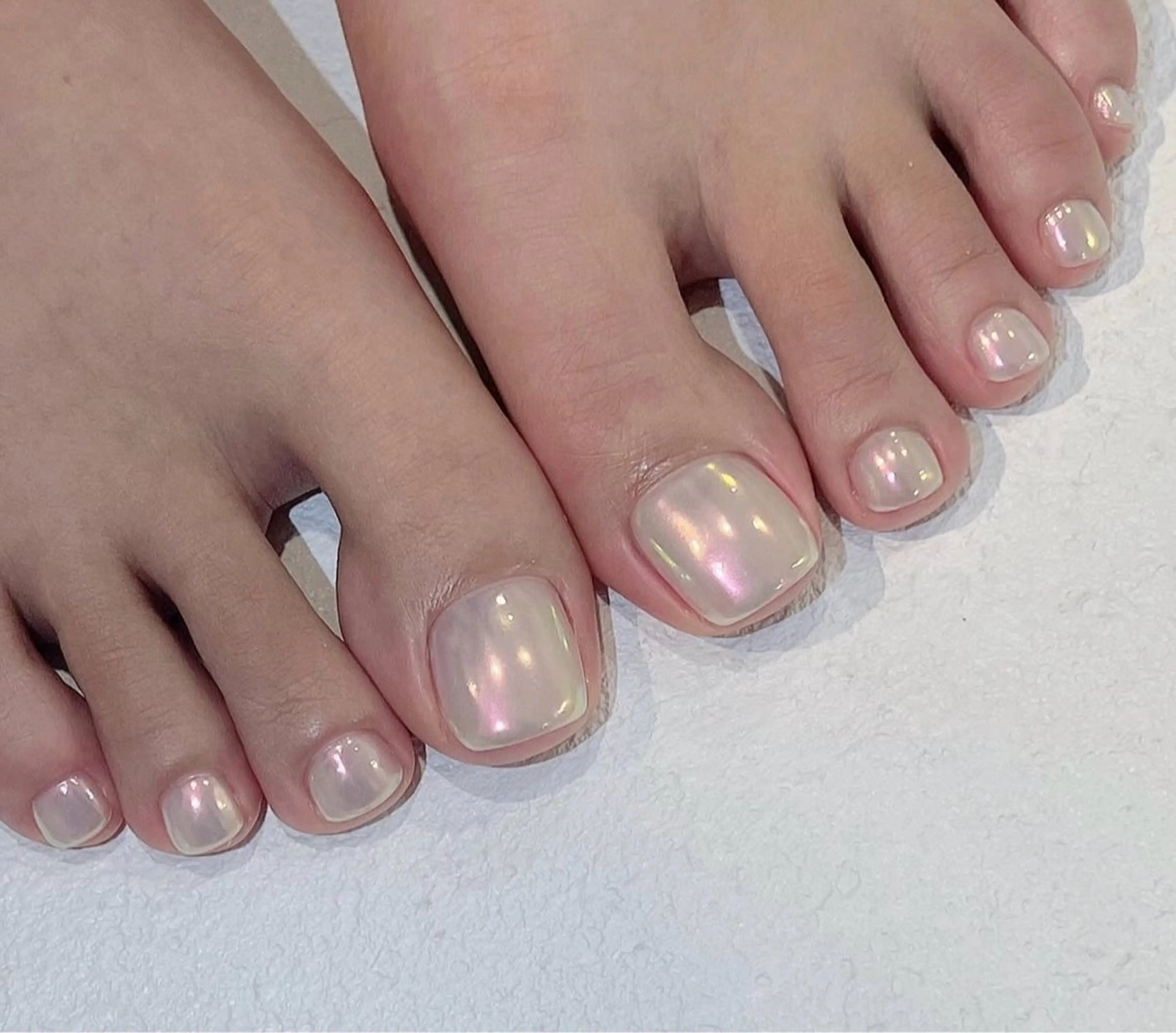 【期間限定】フットネイル🦶💅✨初回オフ無料💝デザインフットミラーパウダーネイル💝パラジェル無料+足マッサージの写真