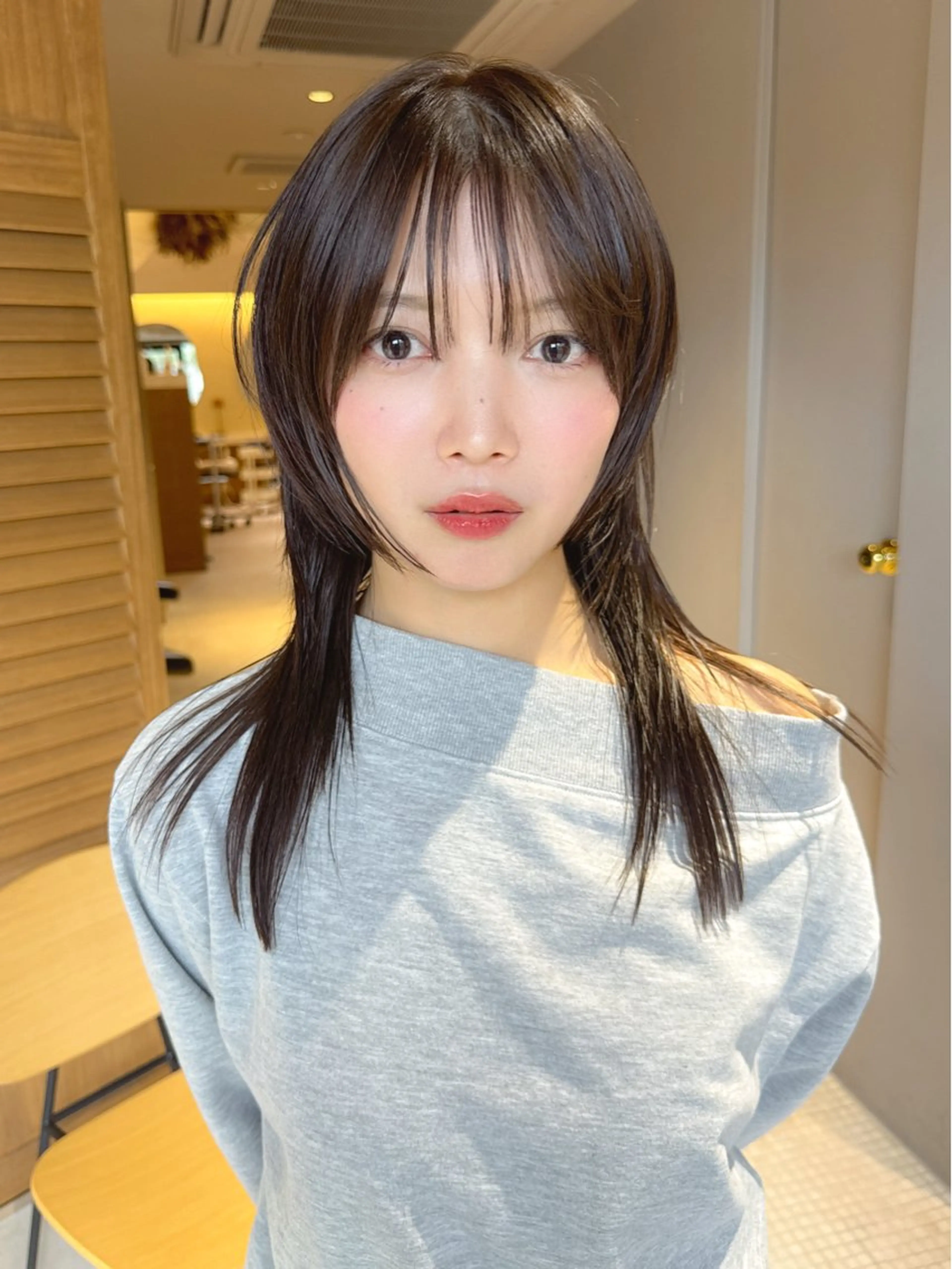 ミディアム カラー ハッシュカット レイヤーカット カット ヘアカラー HIBIKI/原宿 ハッシュカット🪄のヘアスタイル