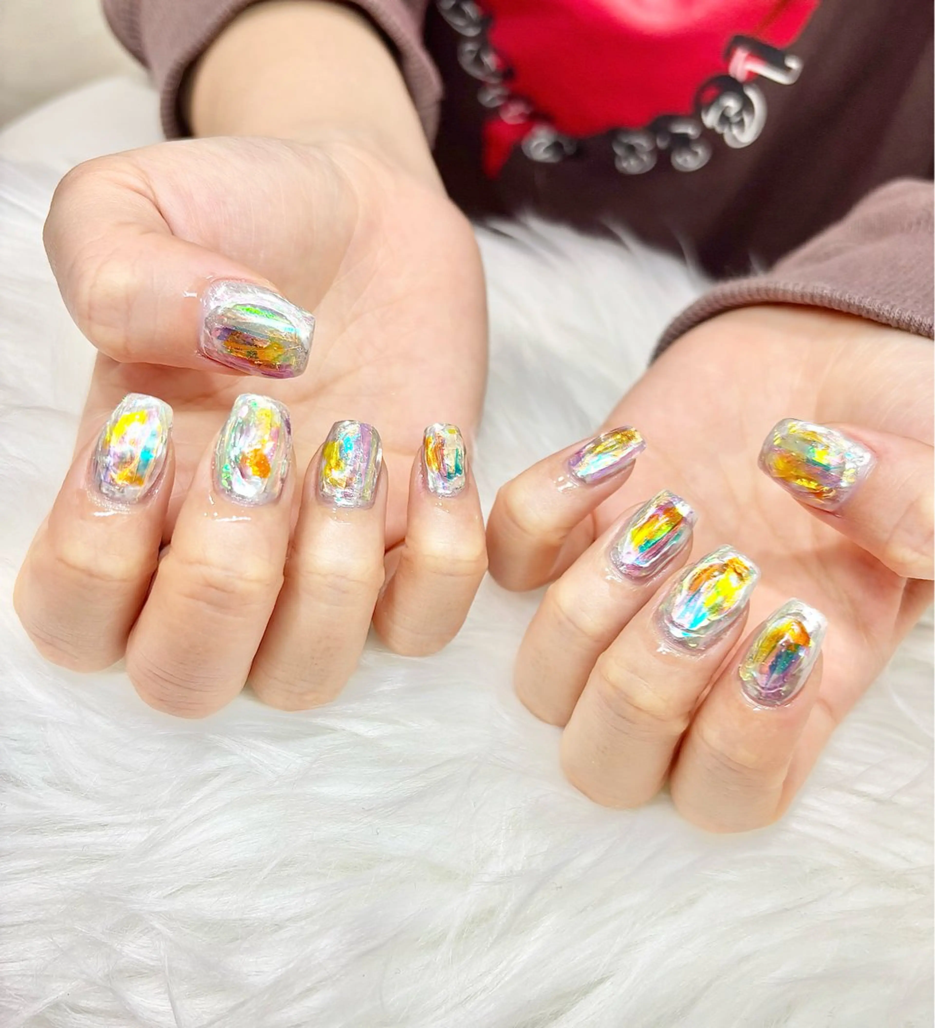 ネイル アートネイル フレンチネイル キラキラネイル 韓国ネイル マグネットネイル VOXJAPAN CHIYURIのネイルデザイン