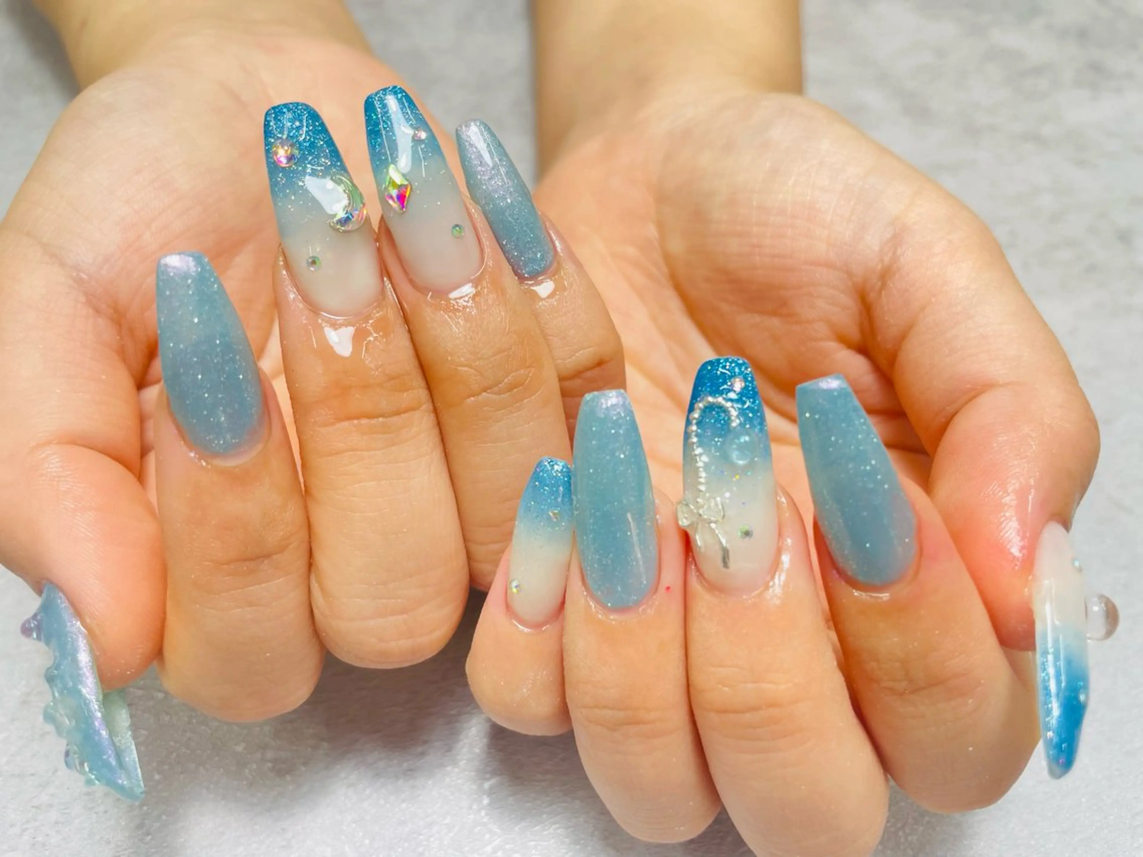 ネイル 夏ネイル ハンドネイル k+1 nail salonのネイルデザイン