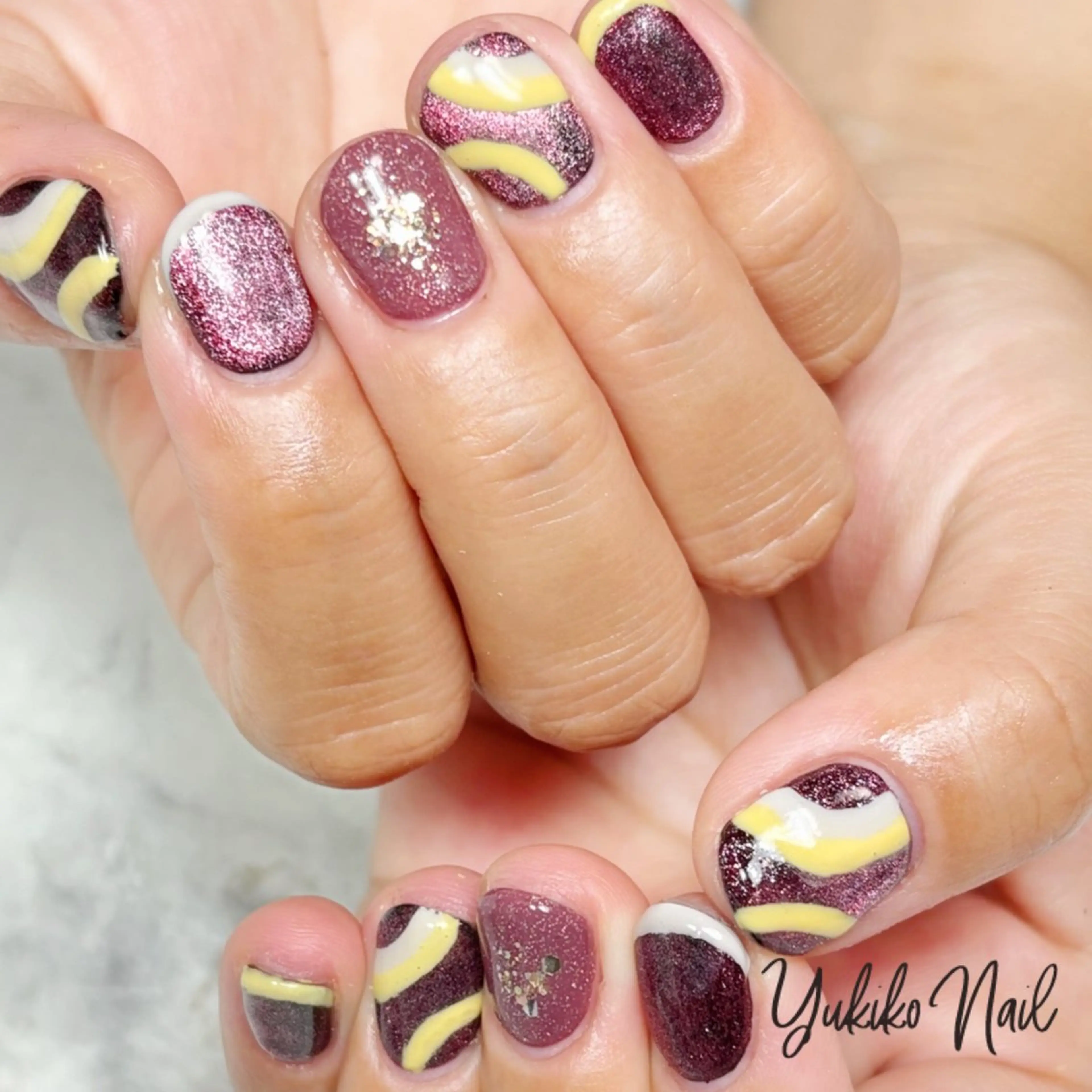 ネイル ハロウィン マグネットネイル ハンドネイル ユキコ ネイルのネイルデザイン