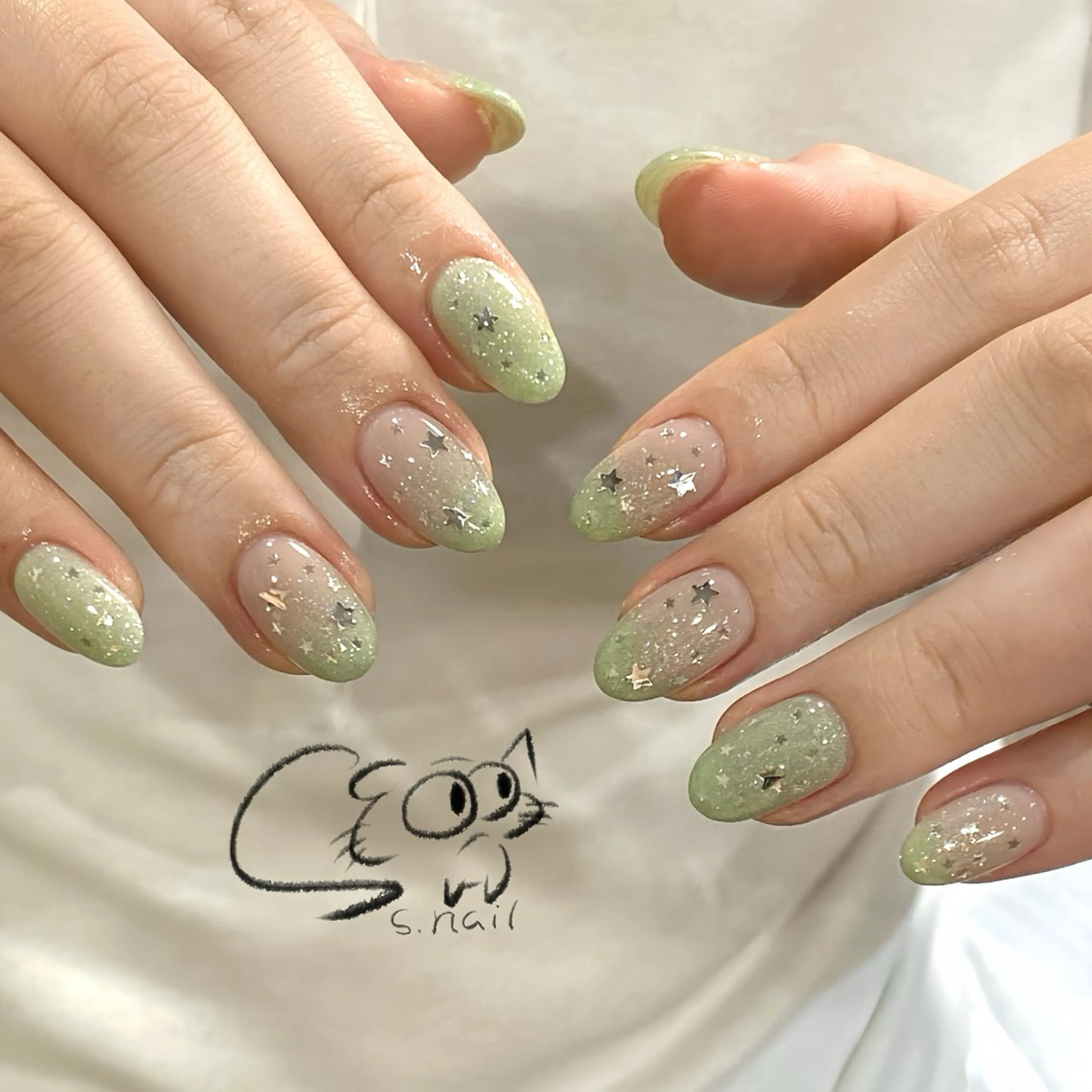 ネイル チークネイル フレンチネイル グラデーション マグネットネイル ワンカラーネイル S.nail _のネイルデザイン