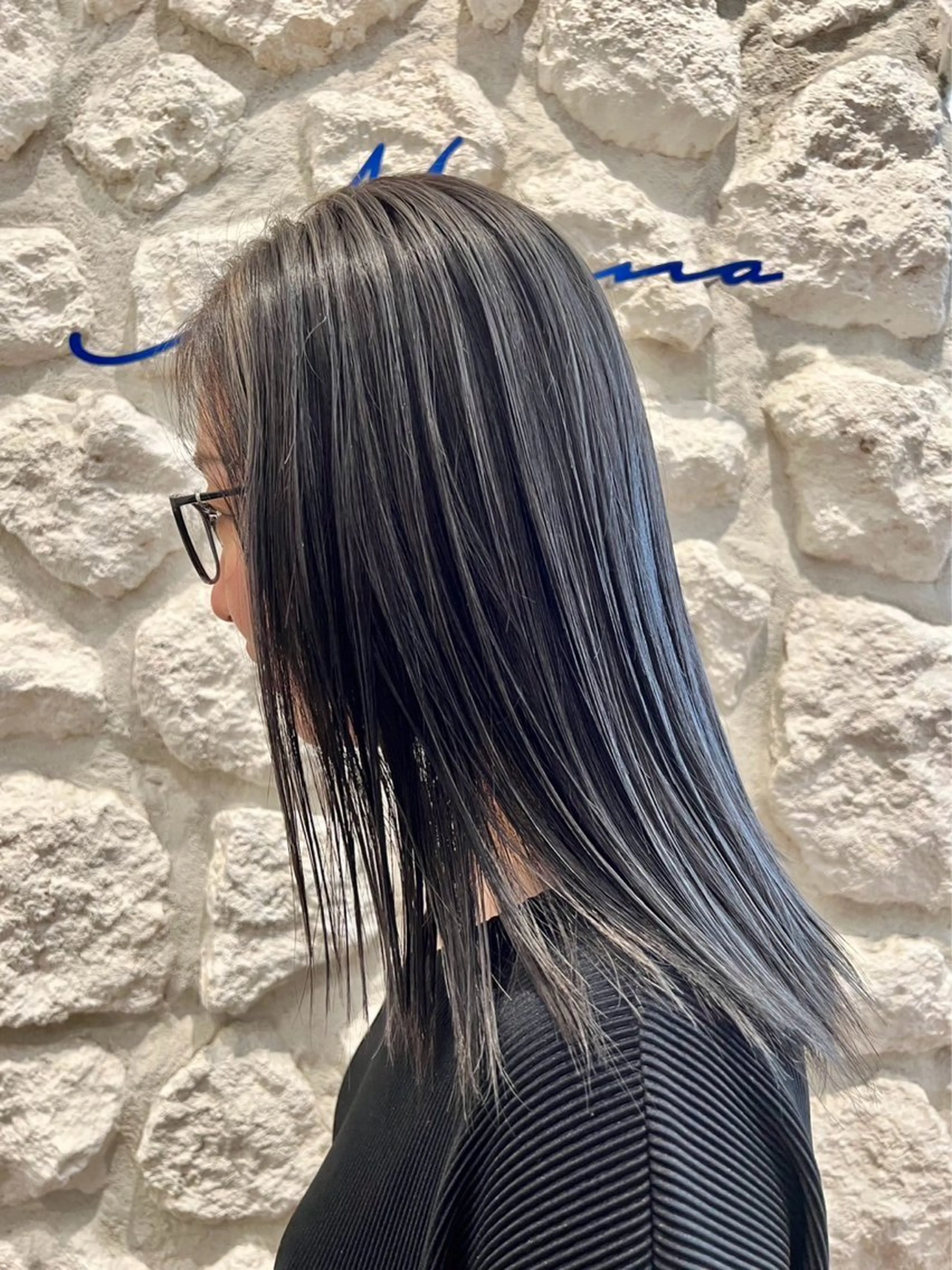 セミロング カラー パーマ ヘアアレンジ キッズ Yuzuha .のヘアスタイル