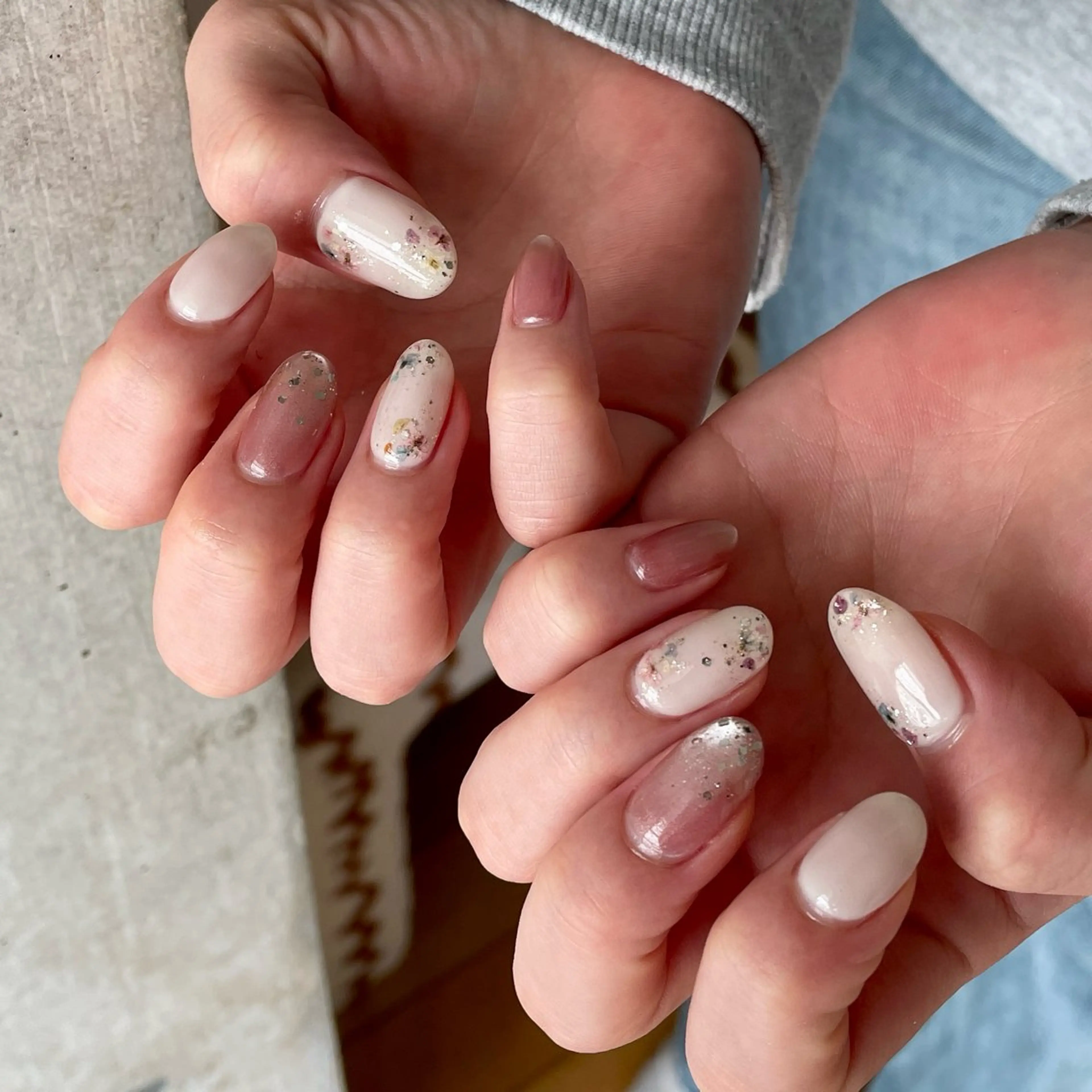 ネイル ピンク ピンクベージュ ハンドネイル LUNI所属・LUNI 久屋大通 ˚✧₊⁎/ yuriのネイルデザイン