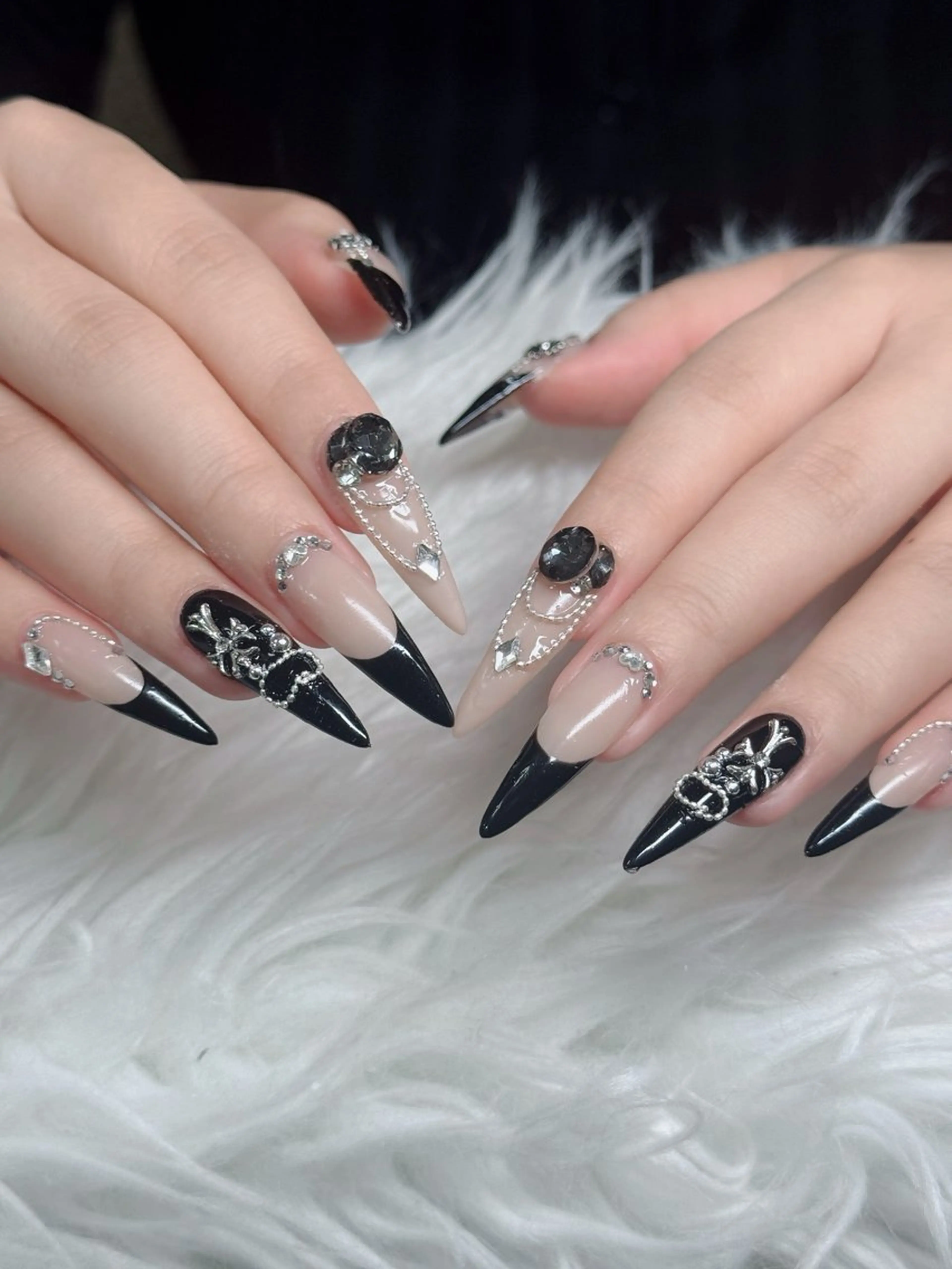 ネイル フットネイル フレンチネイル グラデーション 韓国ネイル ロングネイル ハンドネイル Hani Nail Salonのネイルデザイン