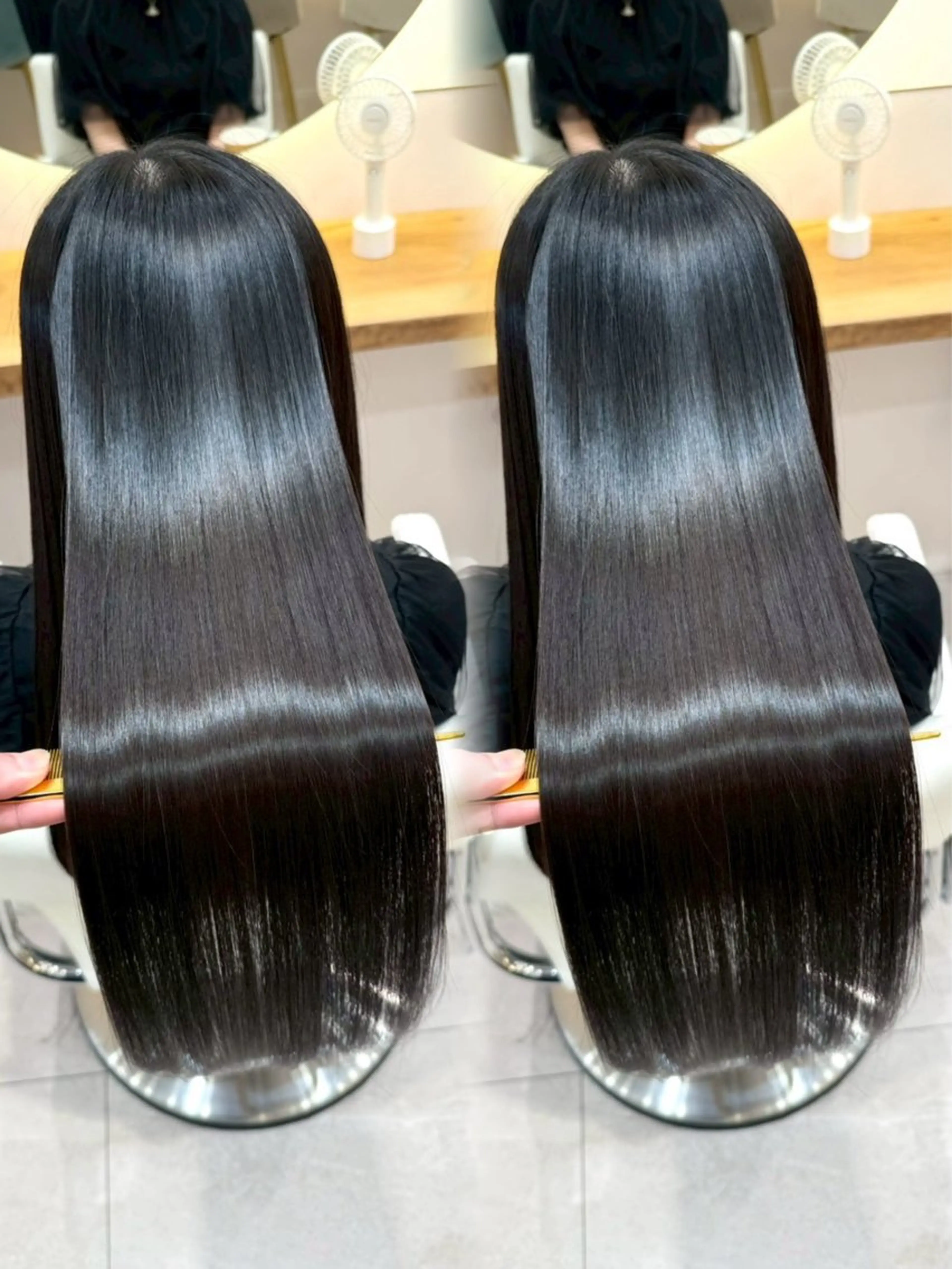 セミロング 縮毛矯正 新宿/韓国ヘア kurea🎀のヘアスタイル