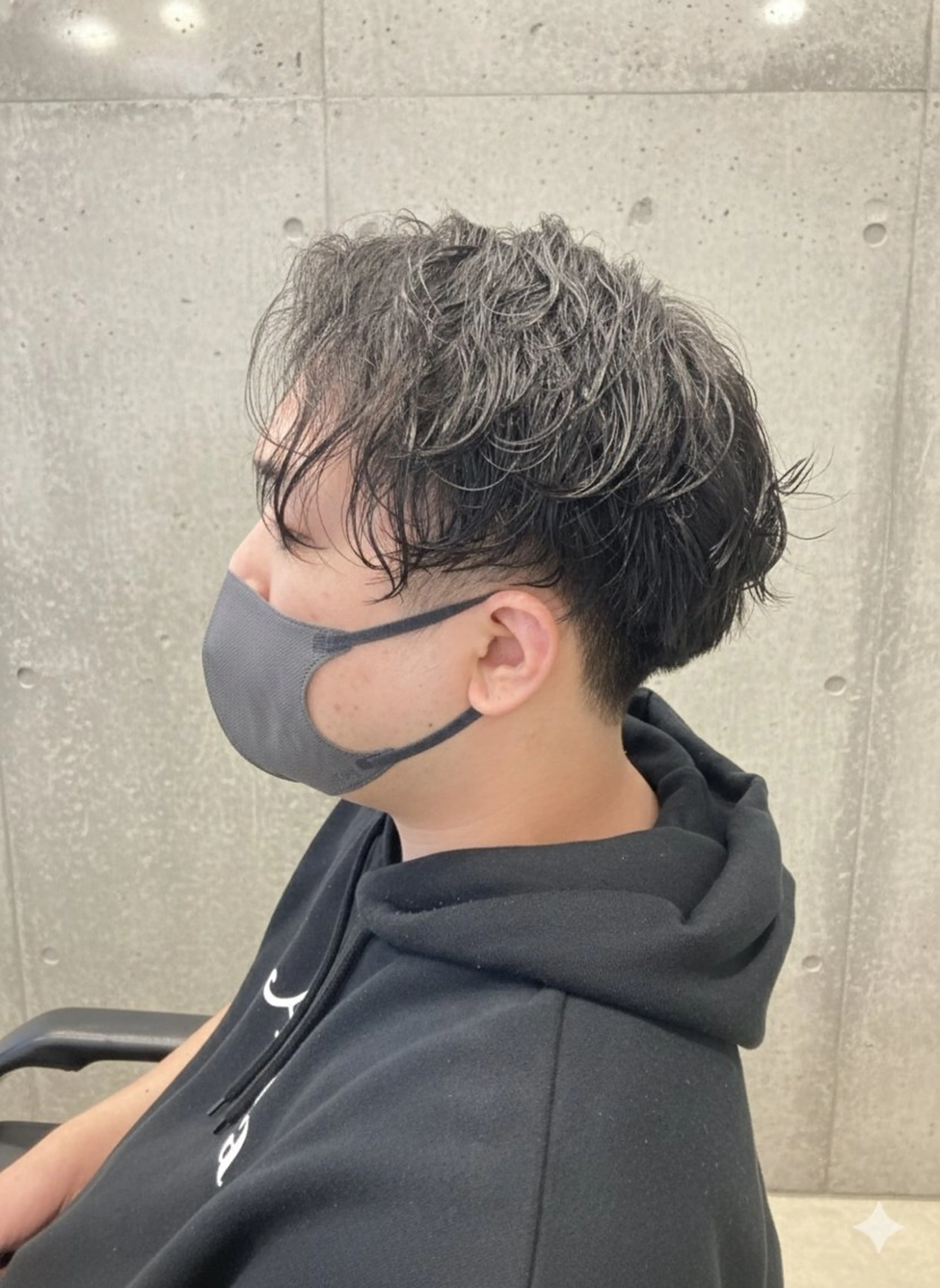 ショート パーマ メンズ カット パーマ メンズハイライト /バレイヤージュ比嘉のヘアスタイル