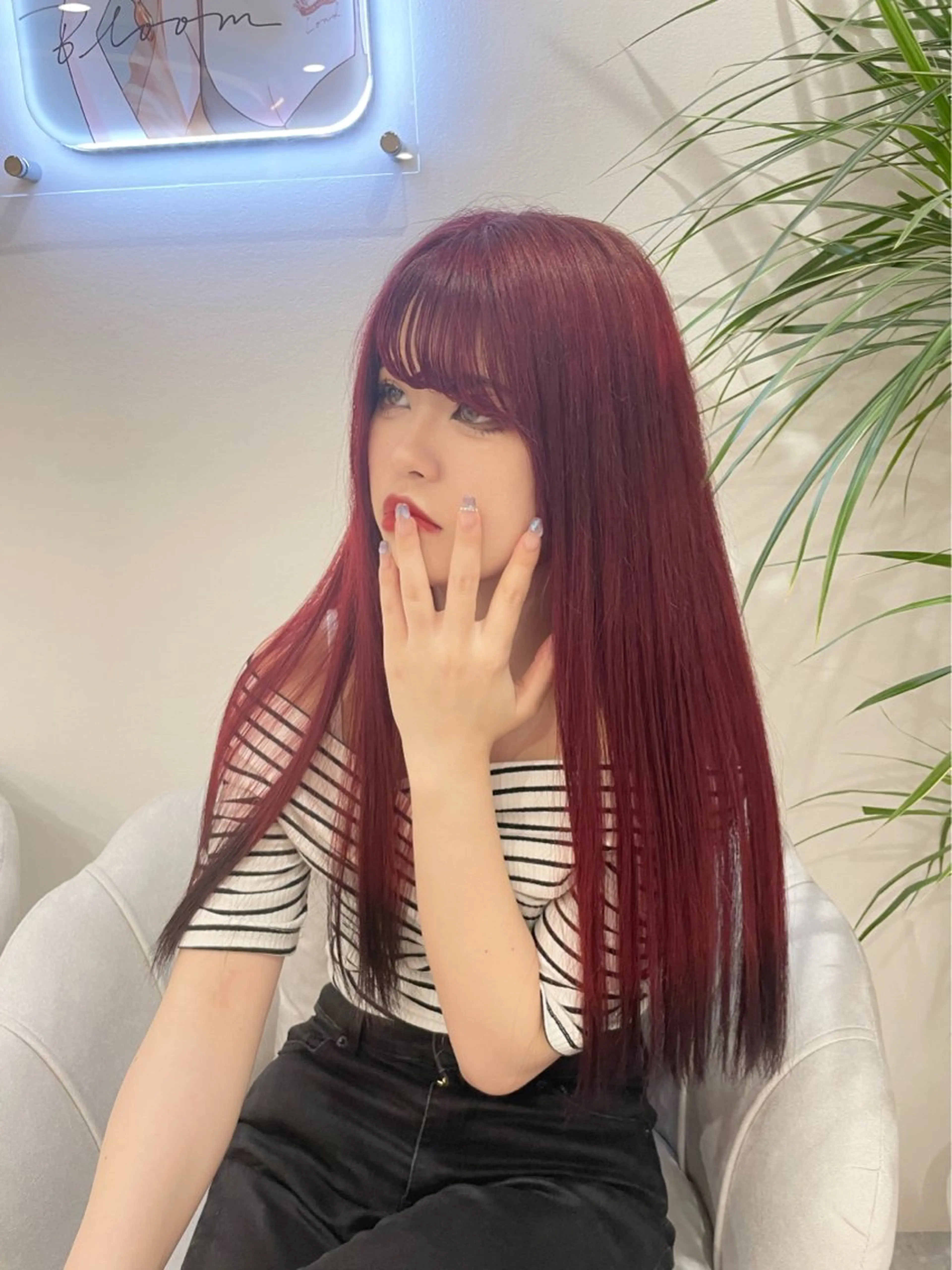 ロング カラー karin ボブハイトーンのヘアスタイル