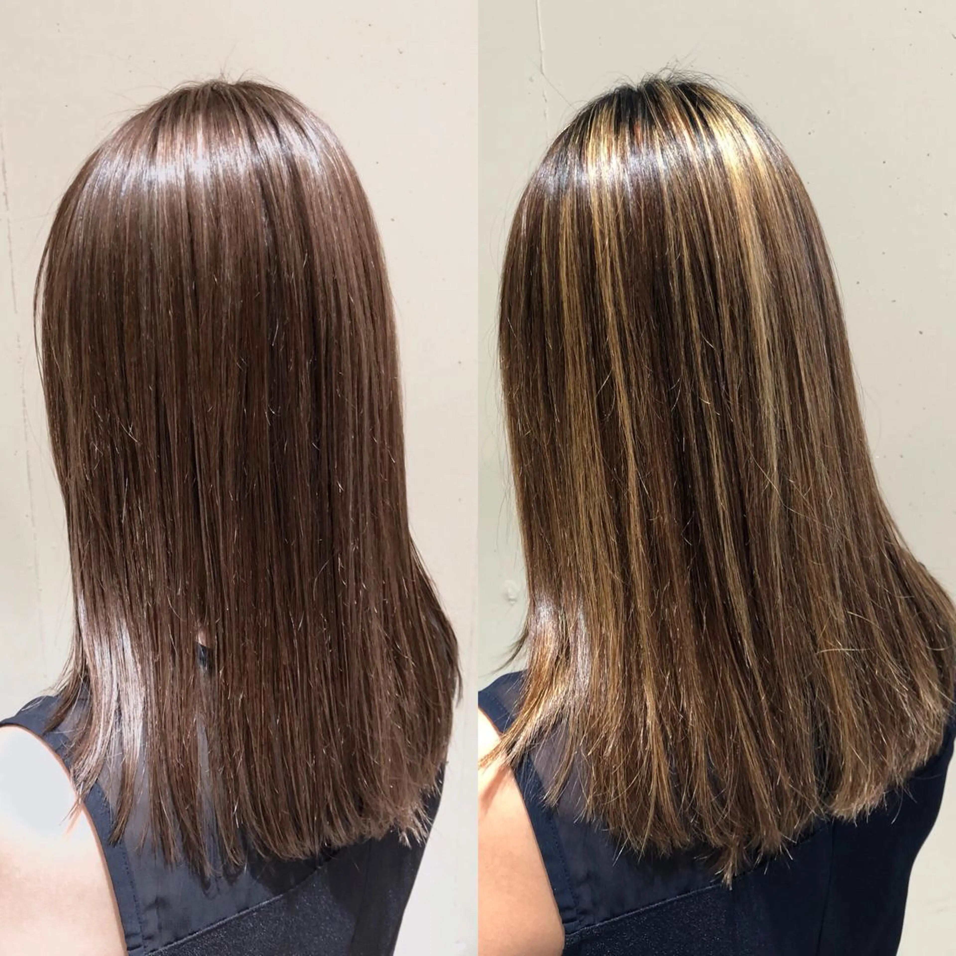 セミロング カラー パーマ ヘアアレンジ アッシュ ベージュカラー ブリーチ 透明感カラー グラデーションカラー 【ツヤ髪美容師】 ツダケイスケのヘアスタイル