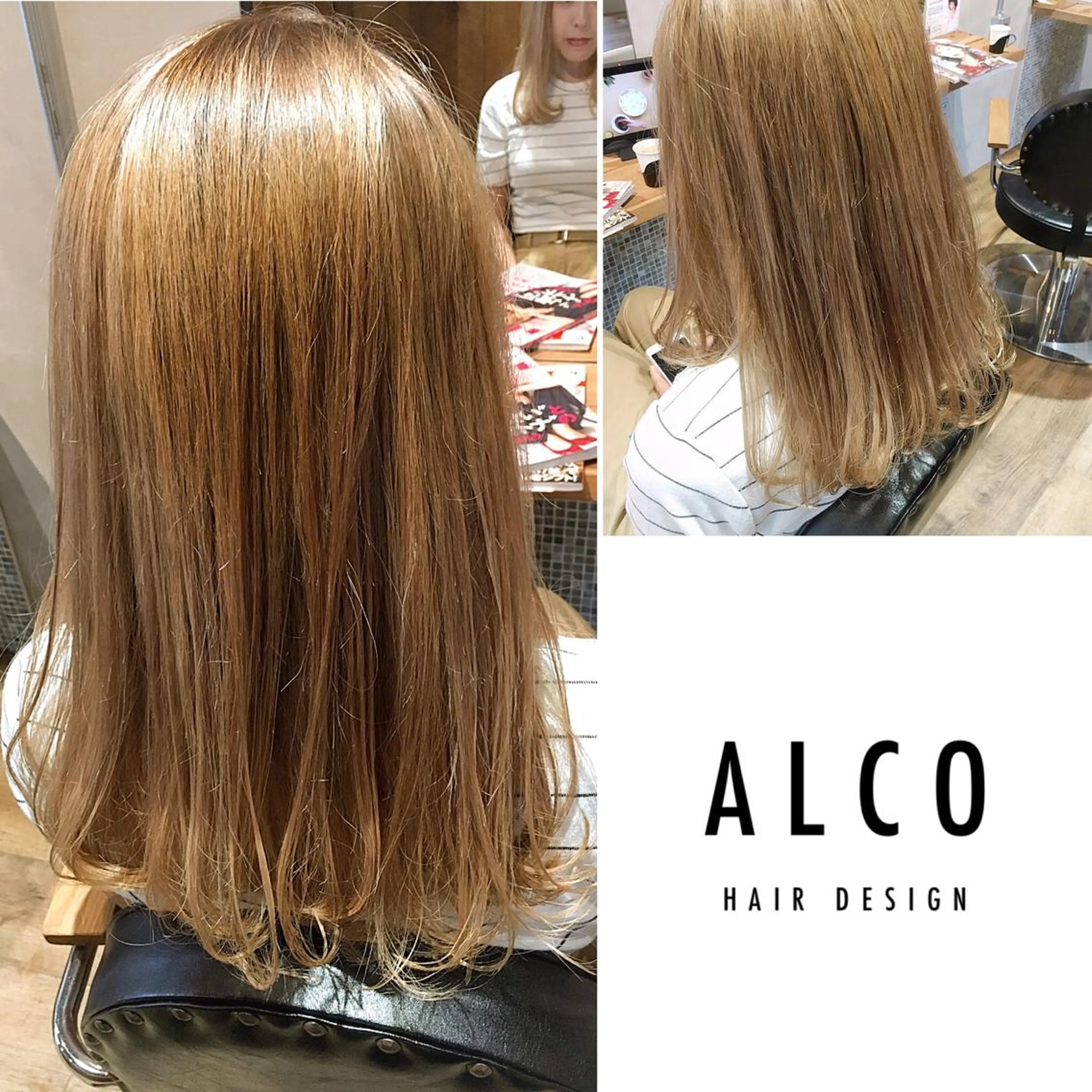 ミディアム カラー ベージュカラー ブリーチ ワタイショウタ 髪質改善✨眉毛サロンのヘアスタイル