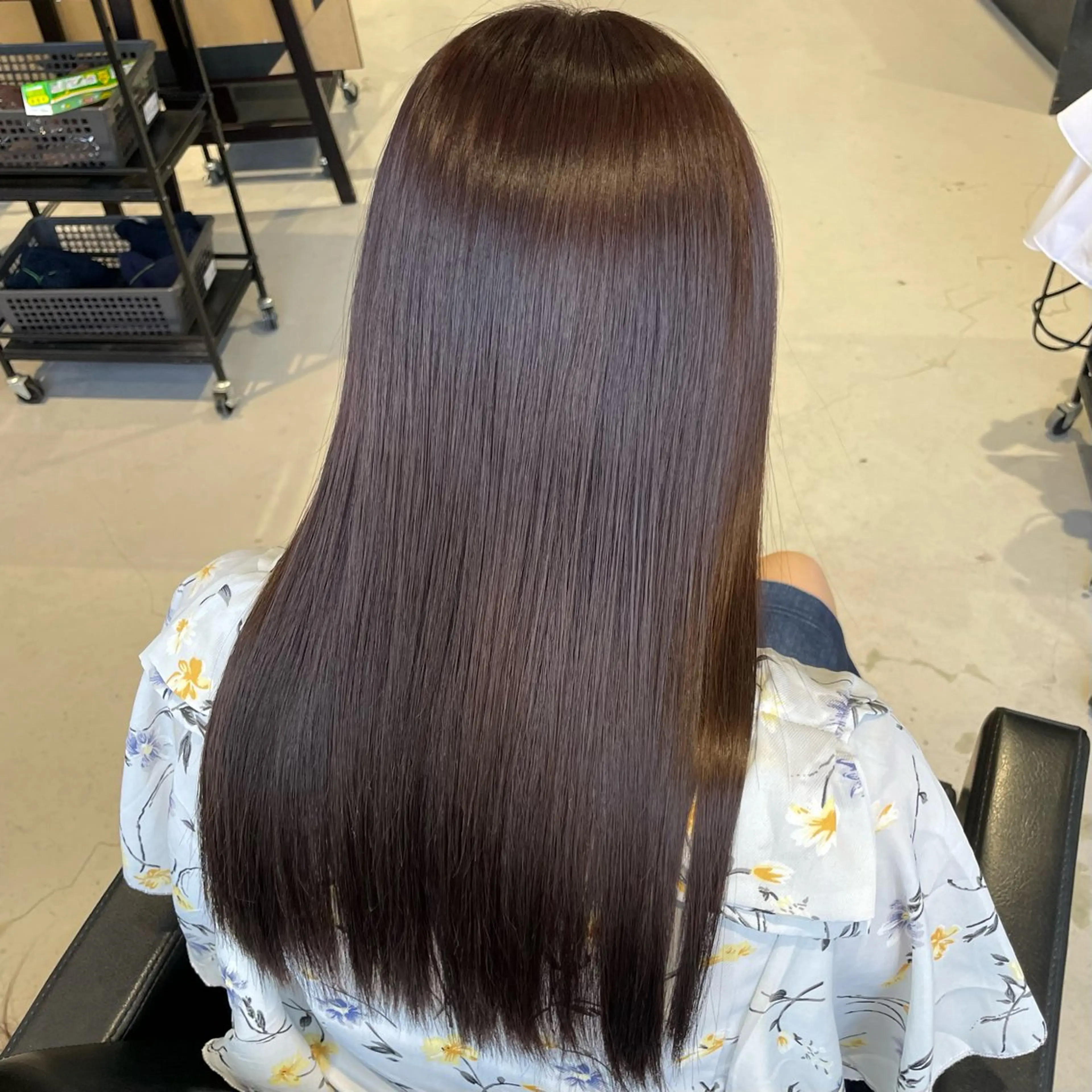 ロング カラー ブラウンカラー レッドカラー レッドブラウン feliz🤍 RINAのマツエク・マツパデザイン