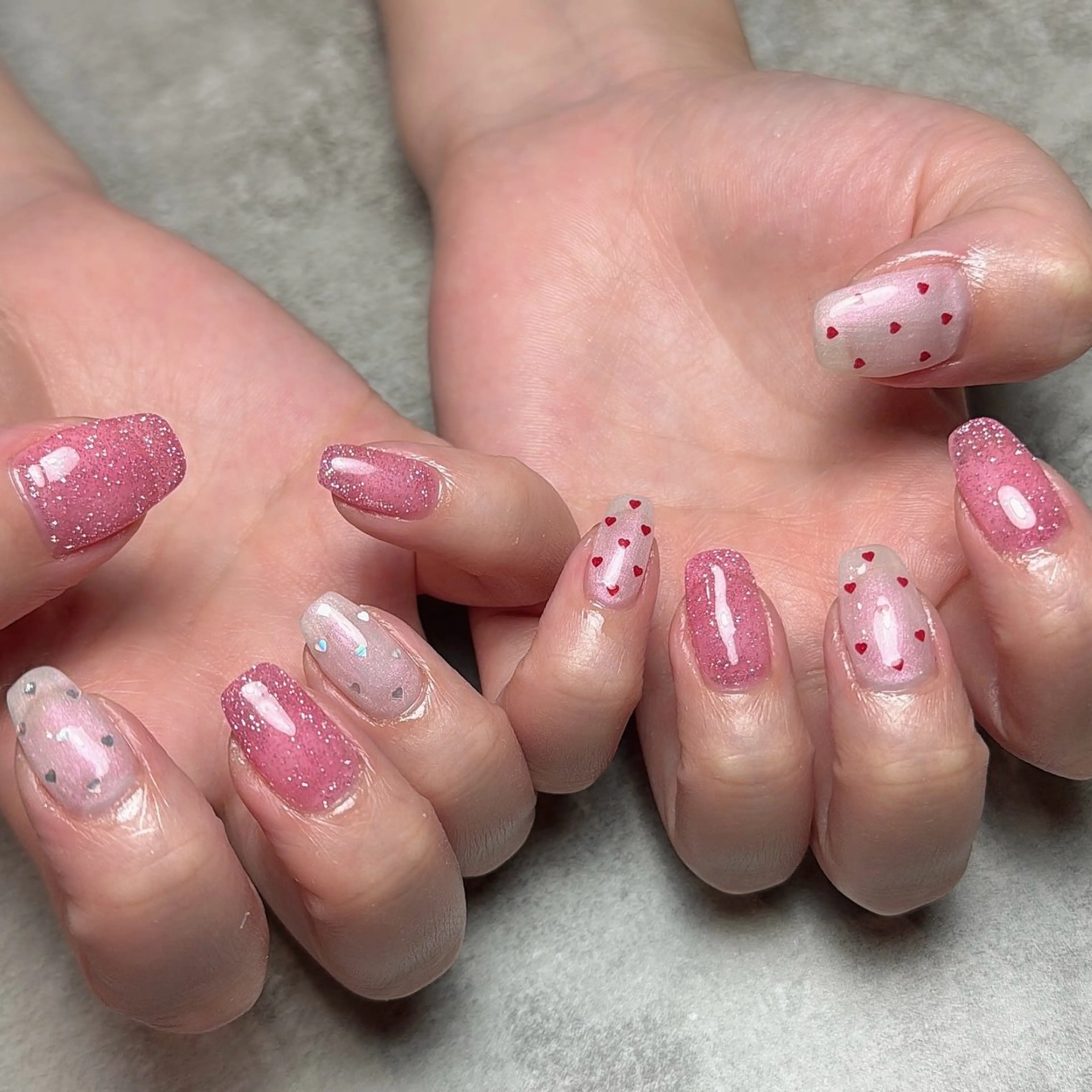 ネイル フラッシュネイル ハート MATATABI. kumiのネイルデザイン