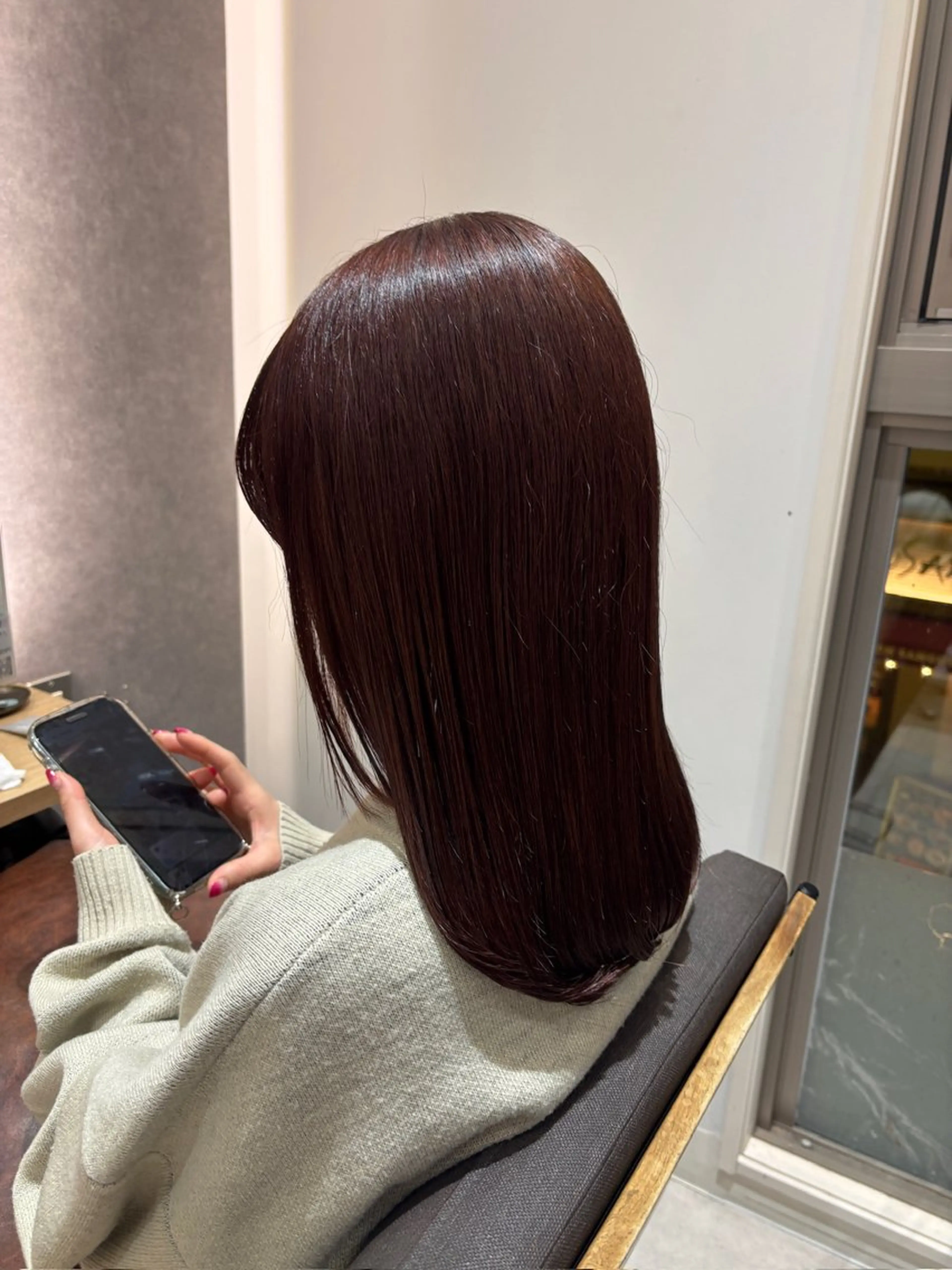 セミロング カラー カット ヘアカラー トリートメント konomi ⟡.*のヘアスタイル