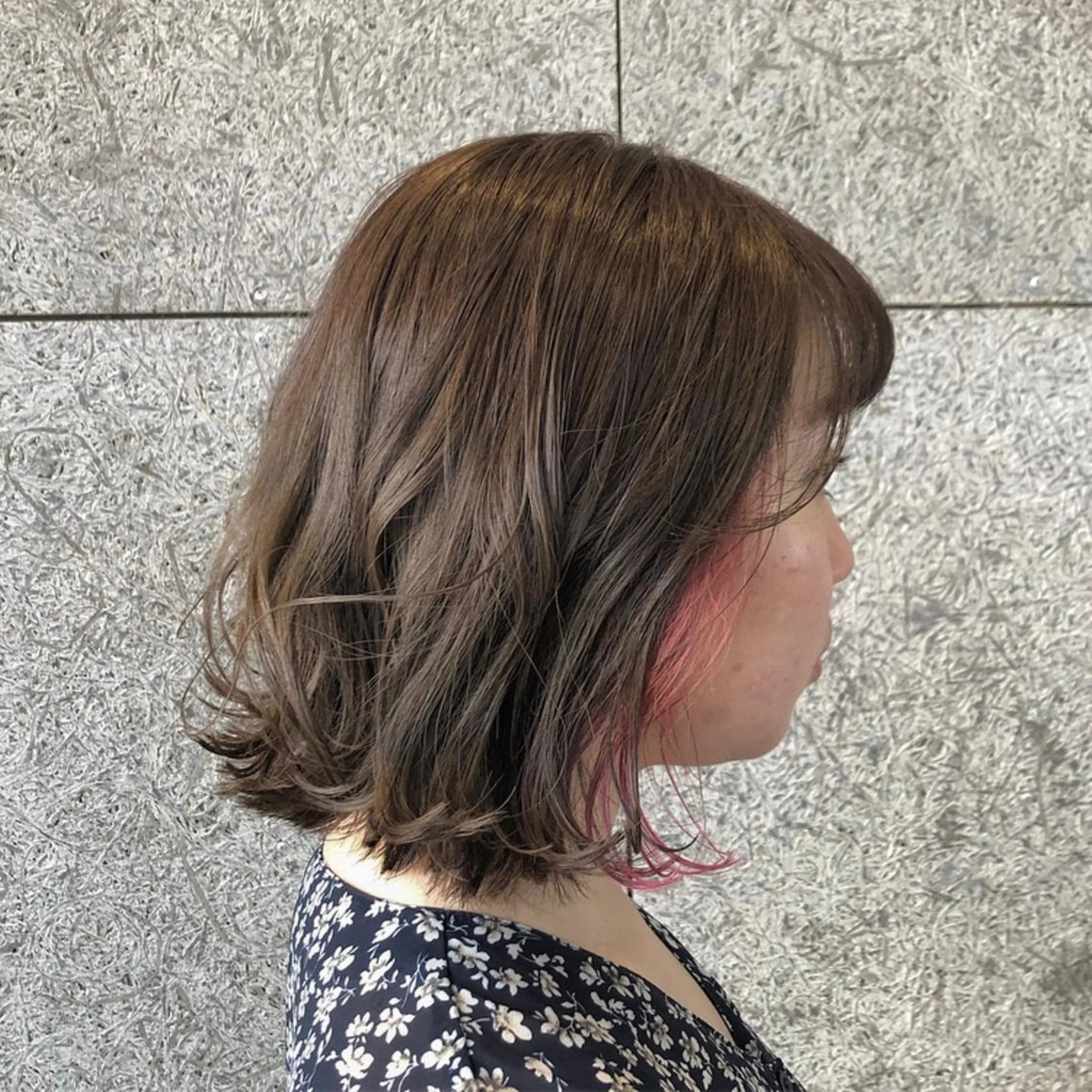 ミディアム カラー ヘアカラー トリートメント カトウ ユウカのヘアスタイル