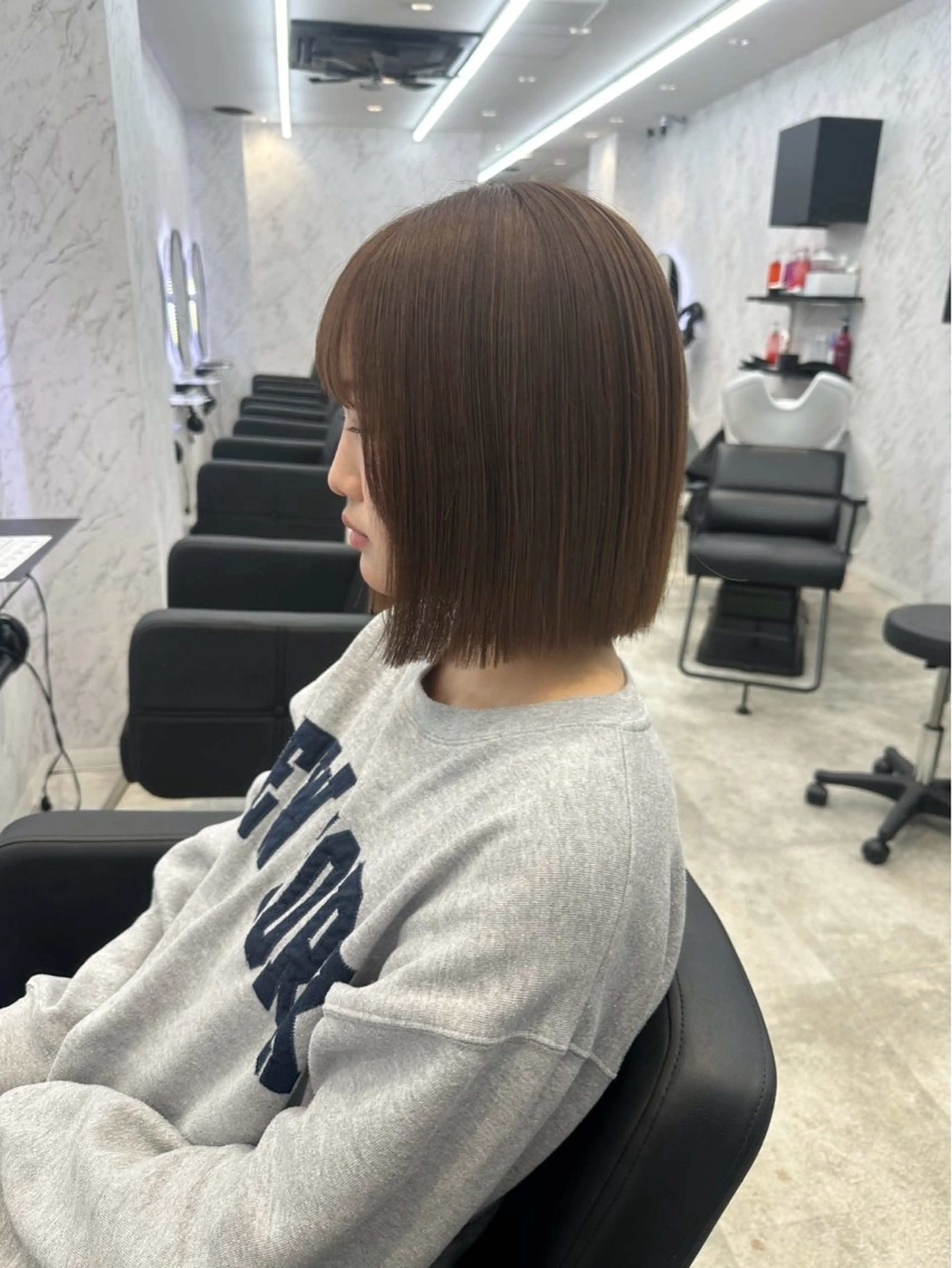 ショート カラー ボブ hair salon dot. mooda 韓国風サロン 町田店所属・韓国風ヘア🎀🩶 /♡𝓝𝓸𝓪♡のヘアスタイル