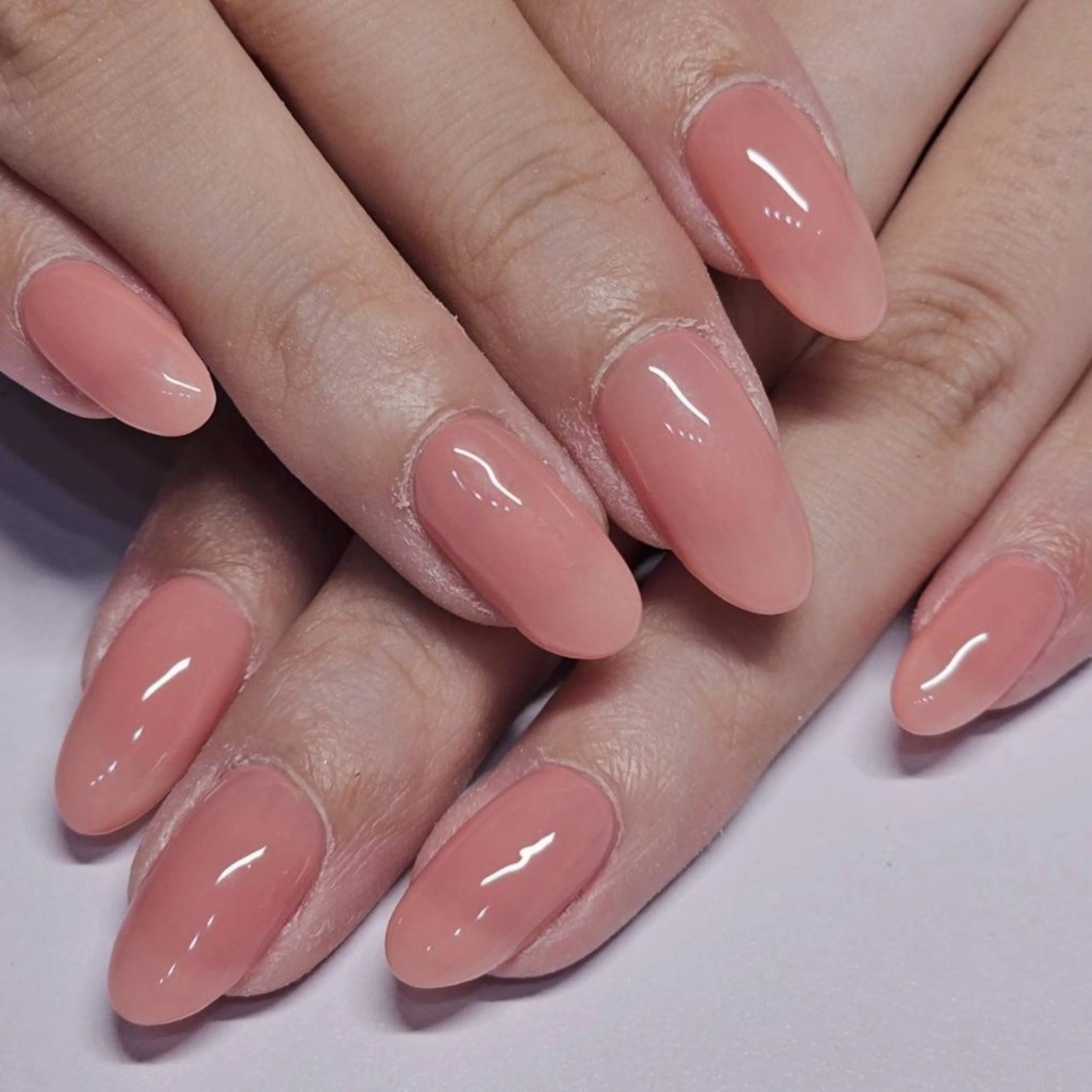 ネイル オフィスネイル ワンカラーネイル ピンク ピンクベージュ ハンドネイル よしだ ひろきのネイルデザイン