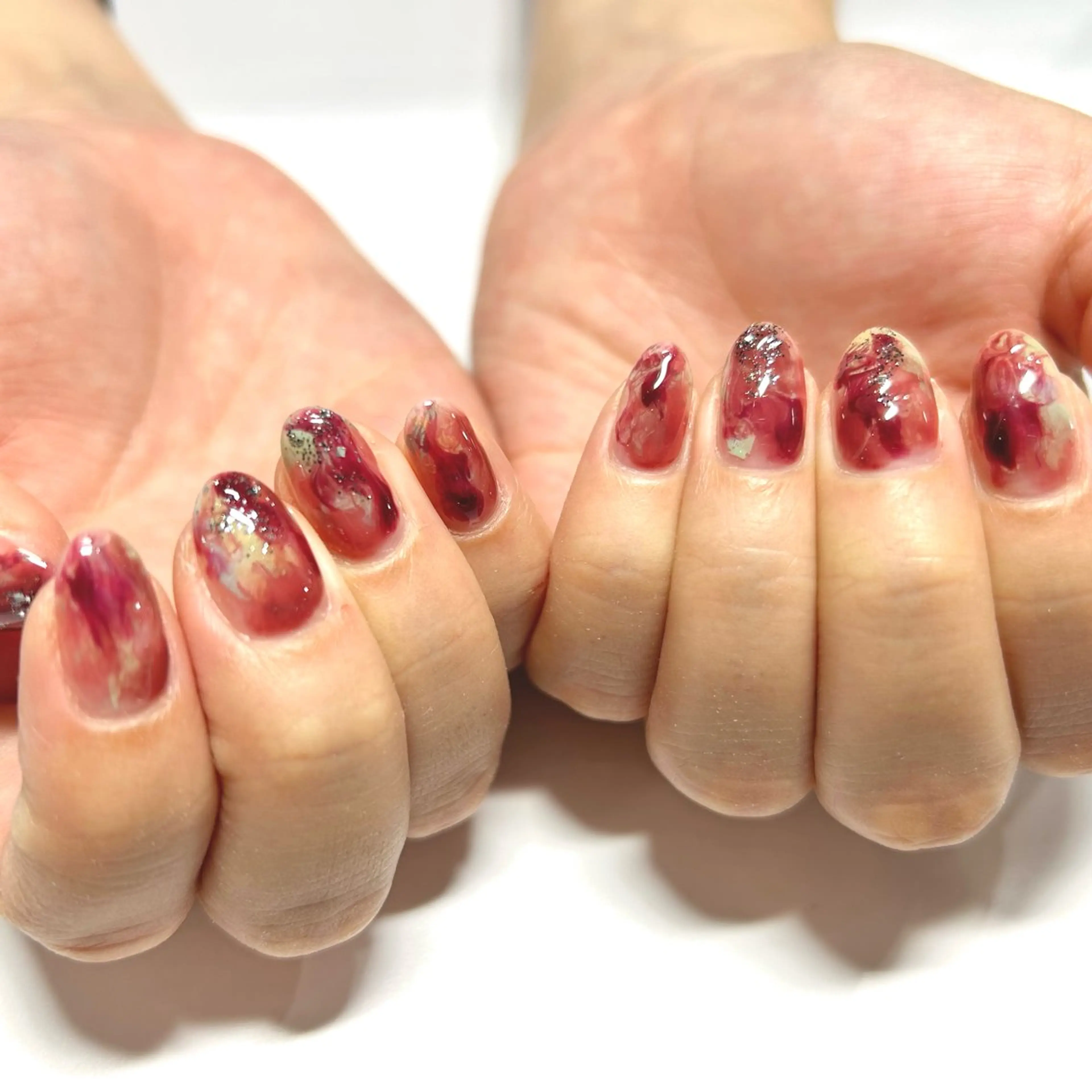 ネイル ハンドネイル 0203ムニムサン 💙Mihoのネイルデザイン