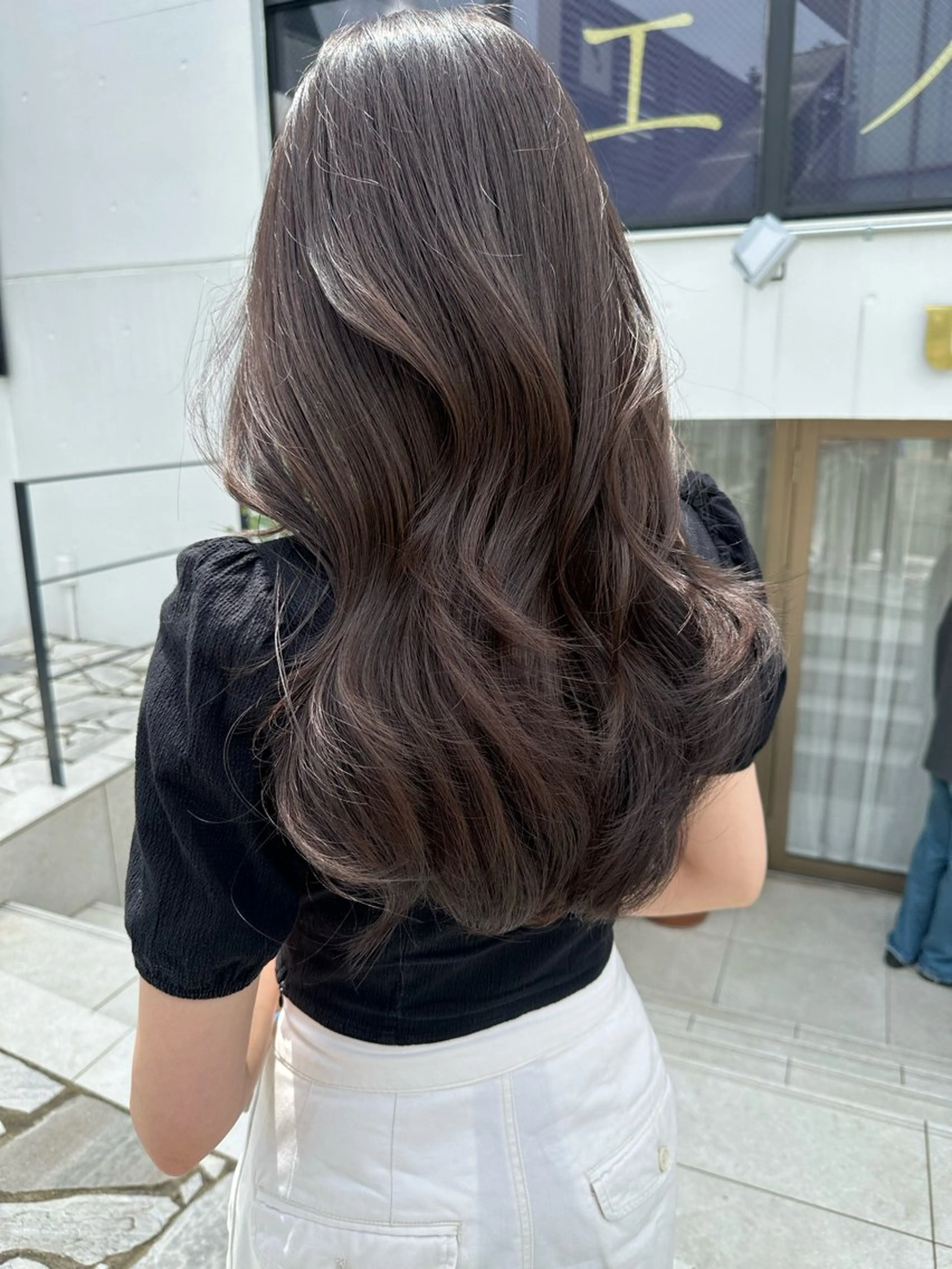 ロング カラー アッシュ アッシュグレー アッシュグレージュ グレージュ 韓国ヘア🦢🖤 Sayumiのヘアスタイル