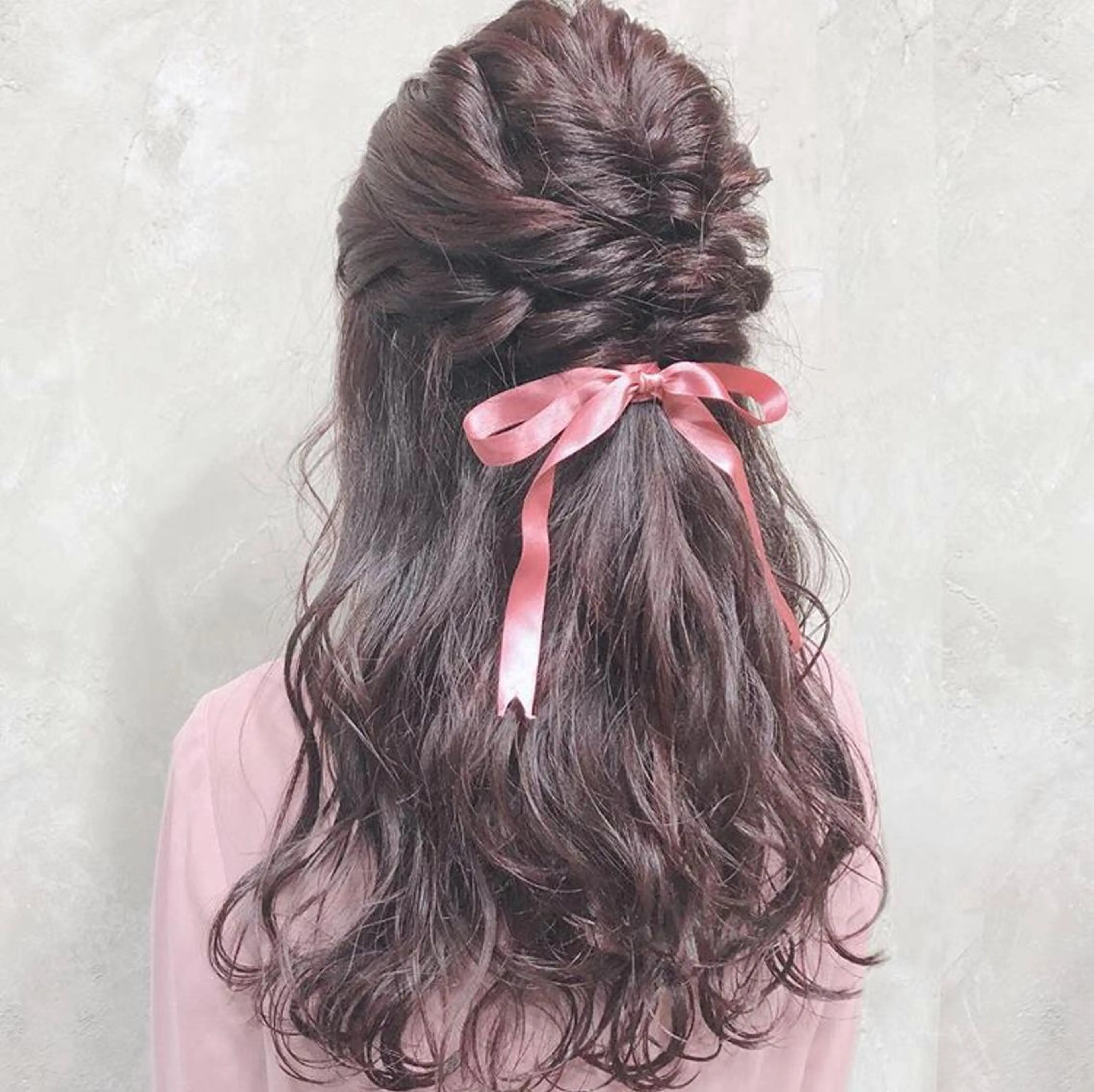 ロング カラー パーマ ヘアアレンジ メンズ 艶ピンク*ヘアセット 🌙shioriのヘアスタイル