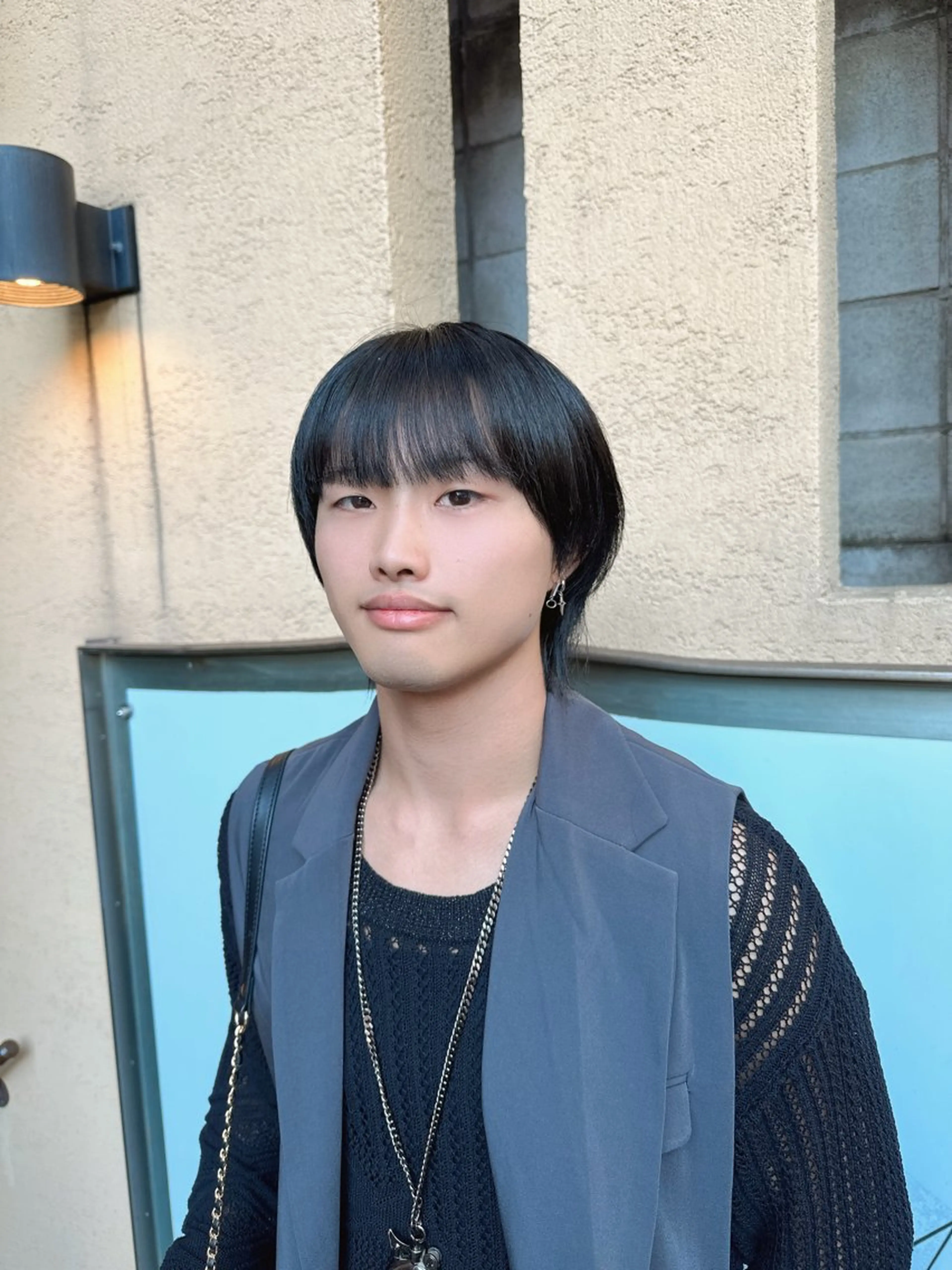 ショート カラー メンズ メンズ就活ヘア マッシュウルフ マッシュ メンズウルフカット 黒髪 🌈派手髪エクステ ブレイズ🌈ひろとのヘアスタイル