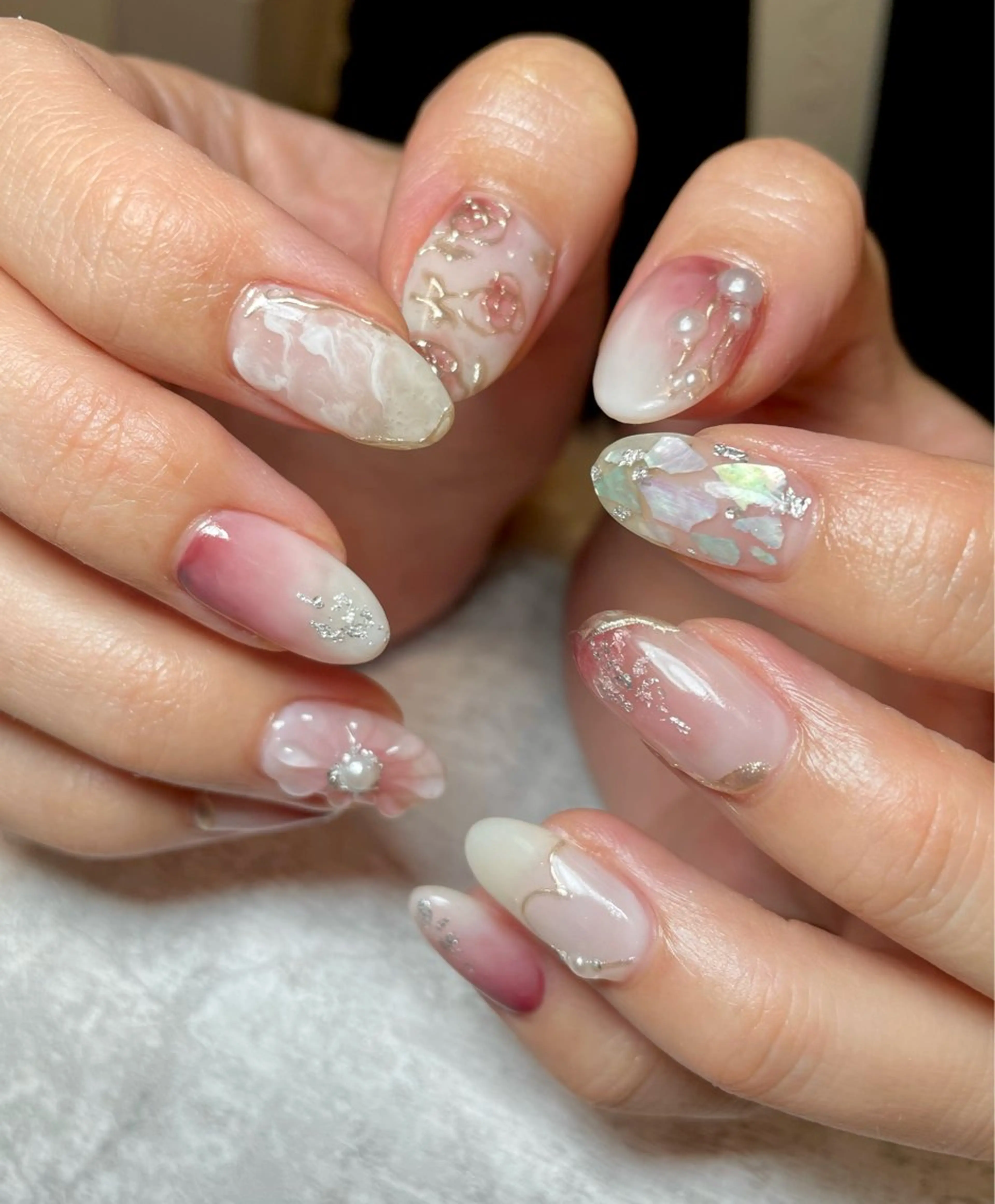 ネイル アートネイル クリアネイル ミラーネイル 持ち込み ニュアンスネイル BEAUTY GARDEN 【nail salon unseul】所属・nana .のネイルデザイン
