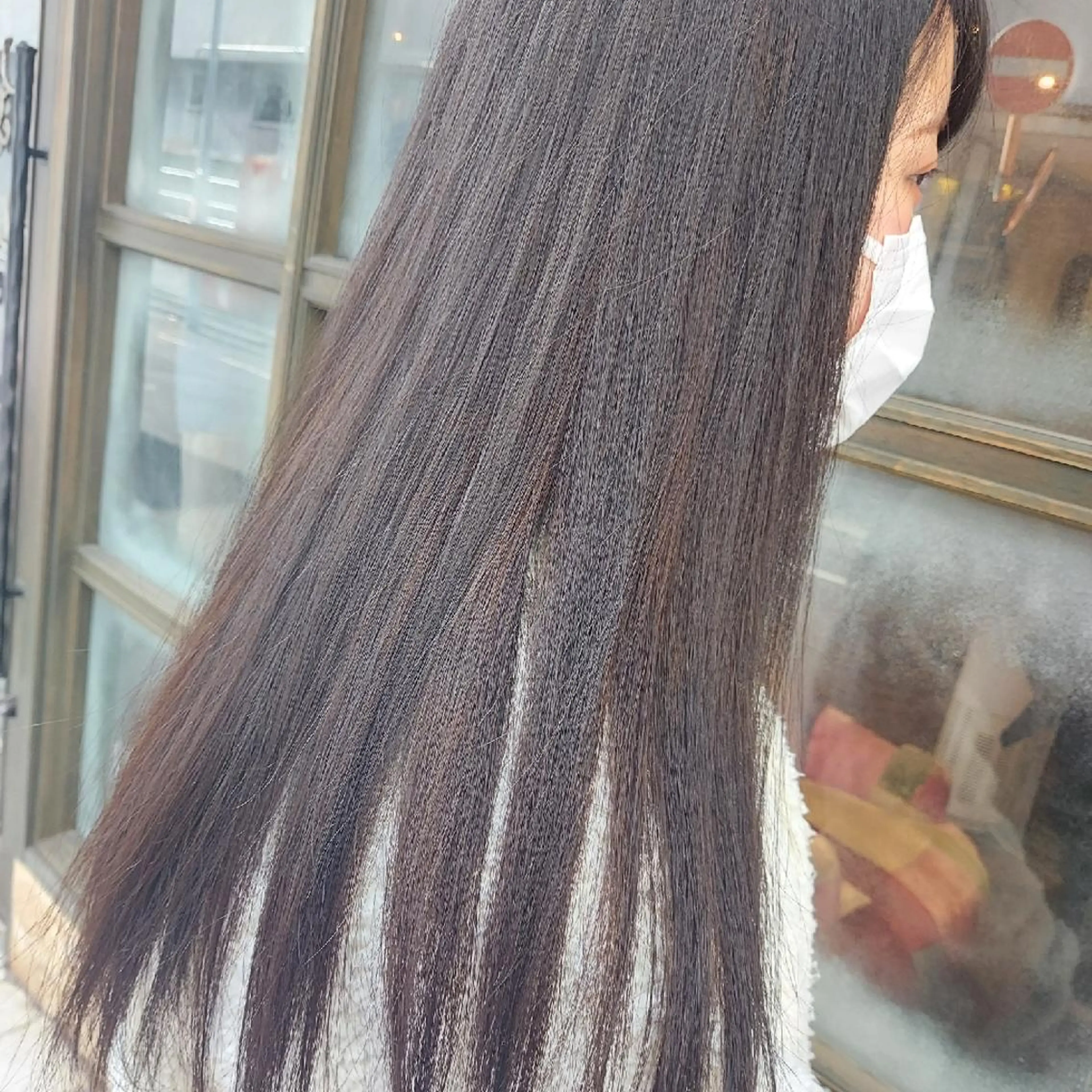 ロング カラー 黒髪 ブルーカラー ブルーブラック ブリーチ・ハイトーン 特化🎉内山のヘアスタイル