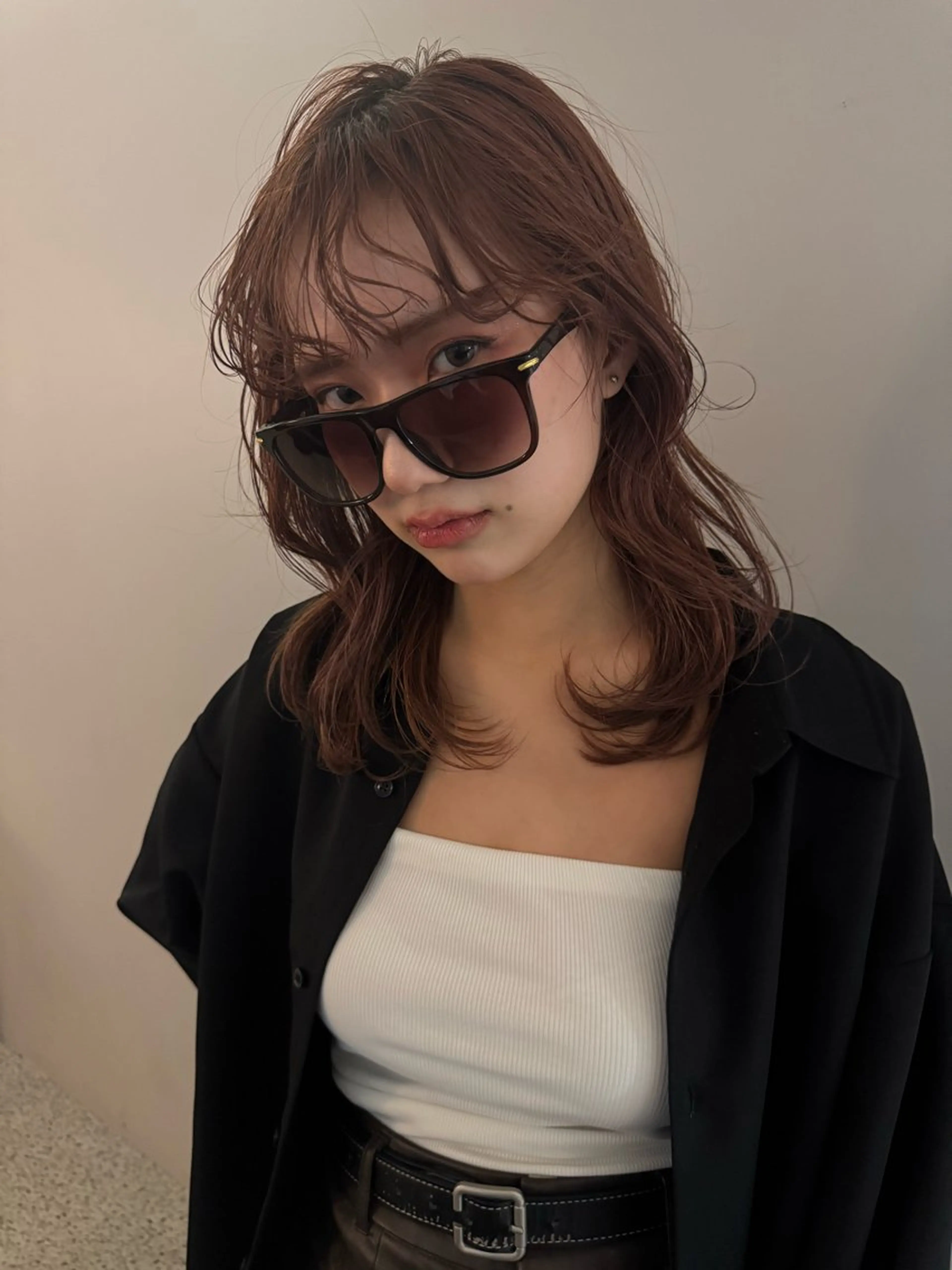 セミロング カラー ヘアカラー ROSTAR セイゴのヘアスタイル