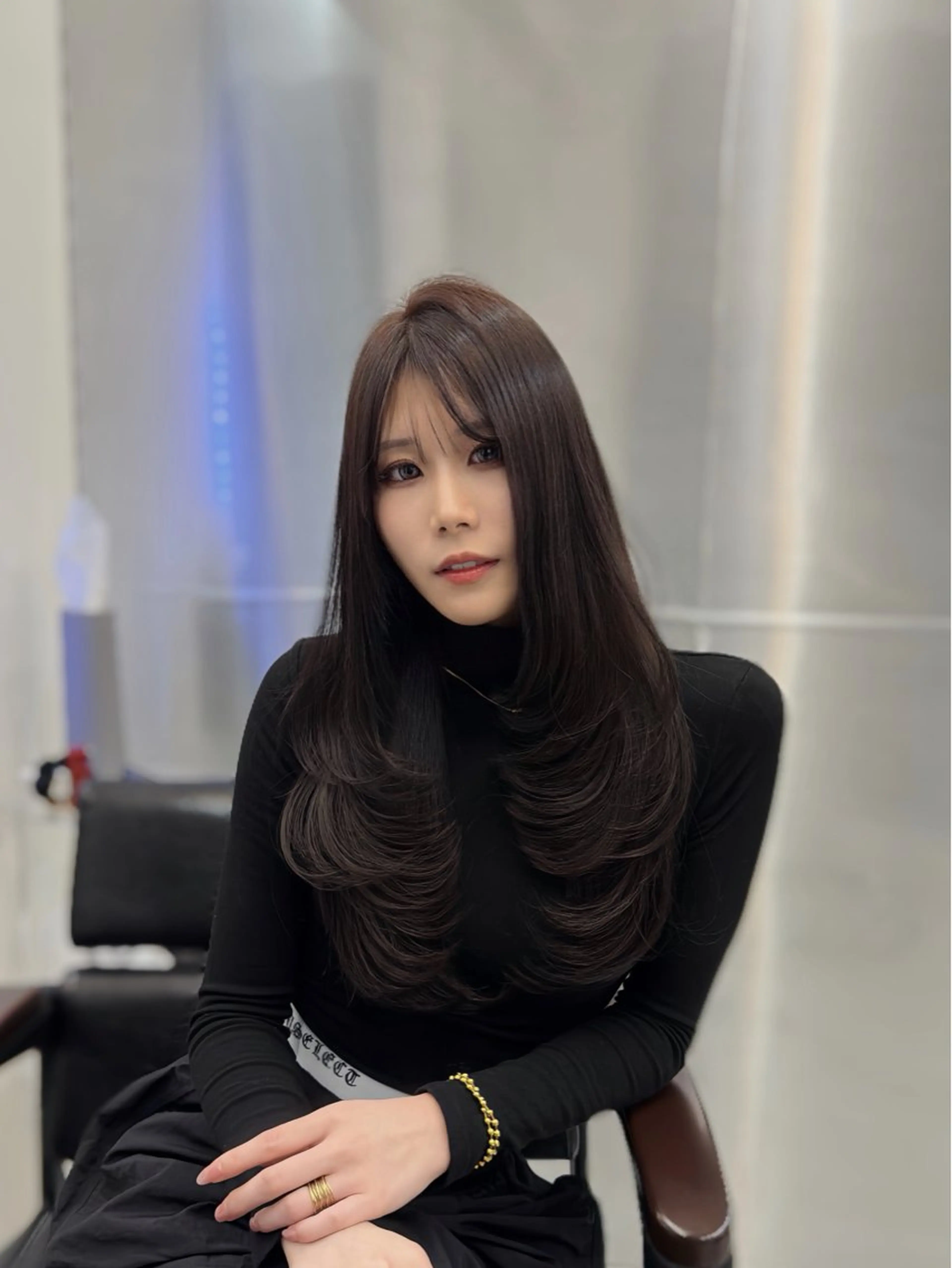 ロング レイヤーカット カット トリートメント LOMKH所属・シールエクステ/ レイヤーカット/達也のヘアスタイル