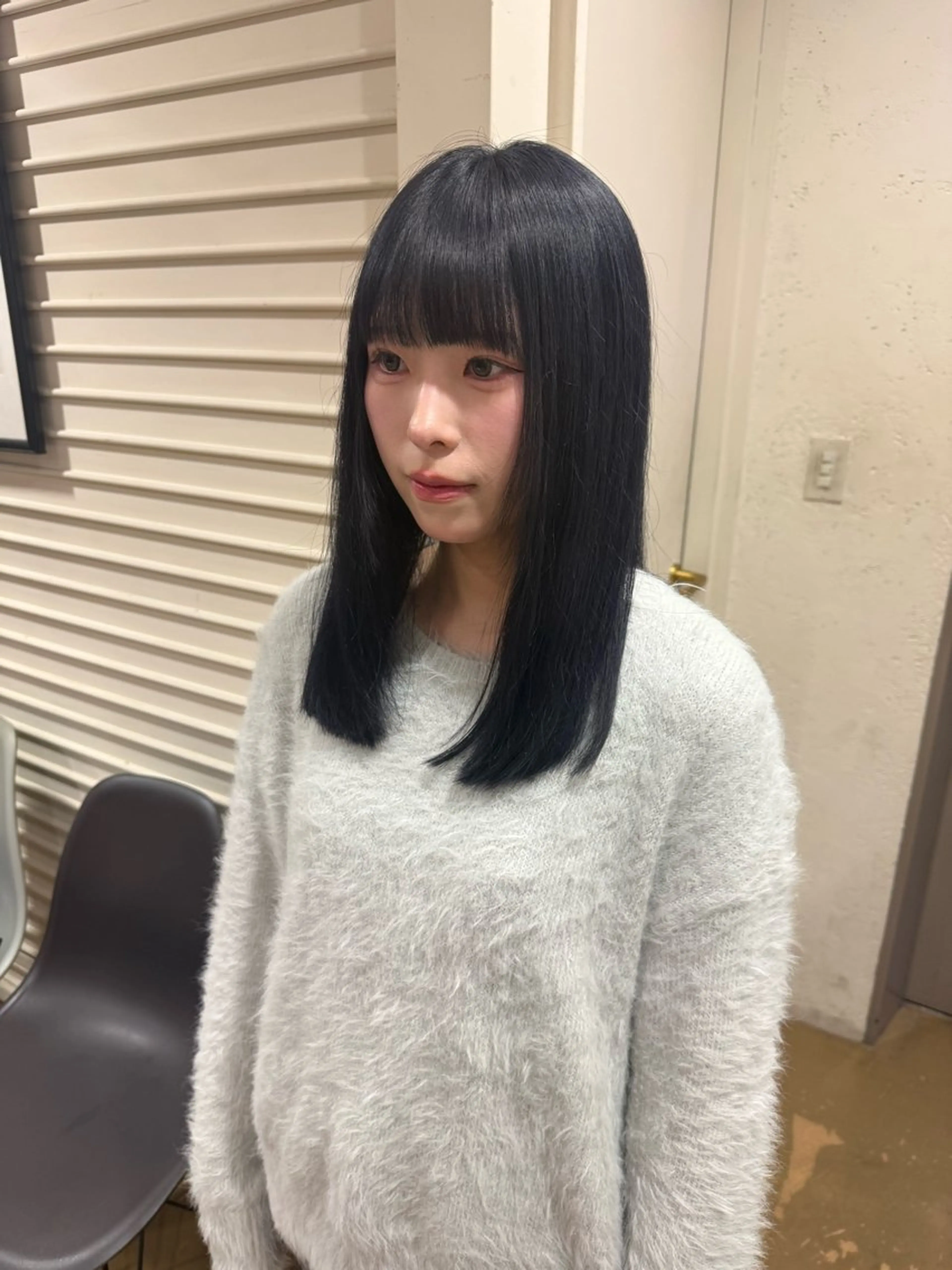 ミディアム カラー ブリーチ ブルーカラー ネイビーカラー ハイトーンカラー 🍬Rinka🍬のヘアスタイル