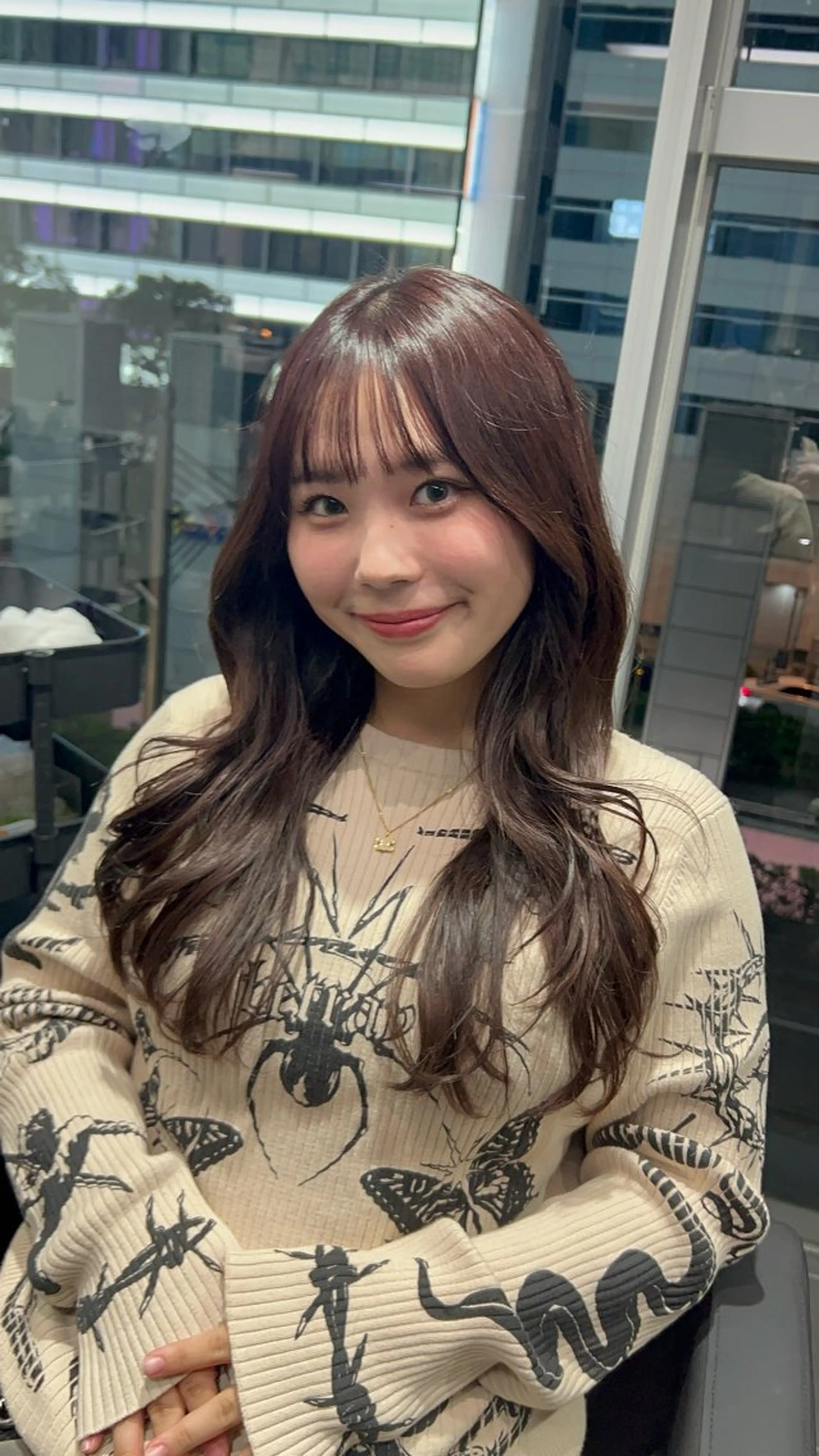 セミロング たつ/レイヤーカット 顔周り/髪質改善のヘアスタイル