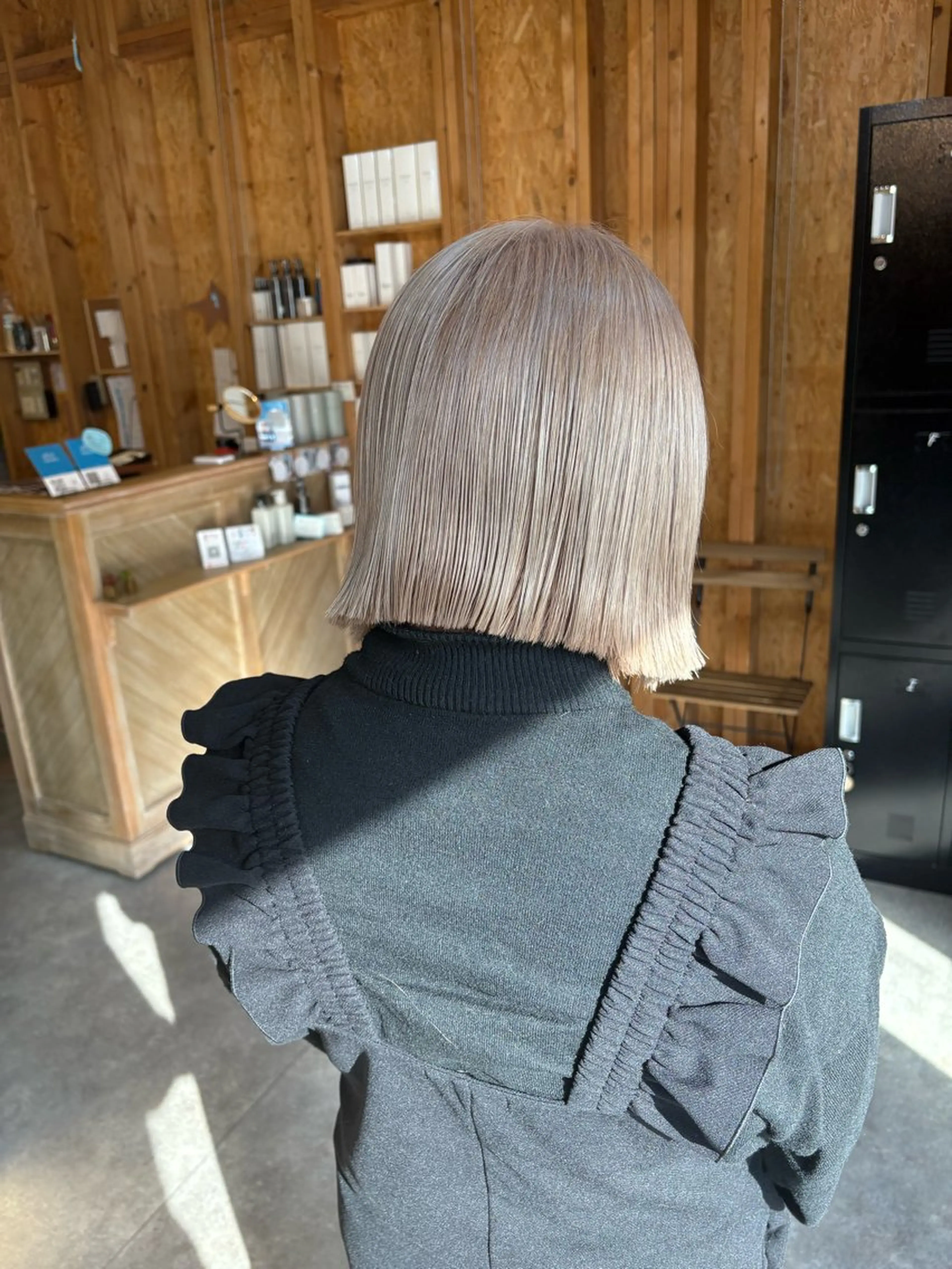 カラー まろみ暖色×ボブ ×chia🕯のヘアスタイル