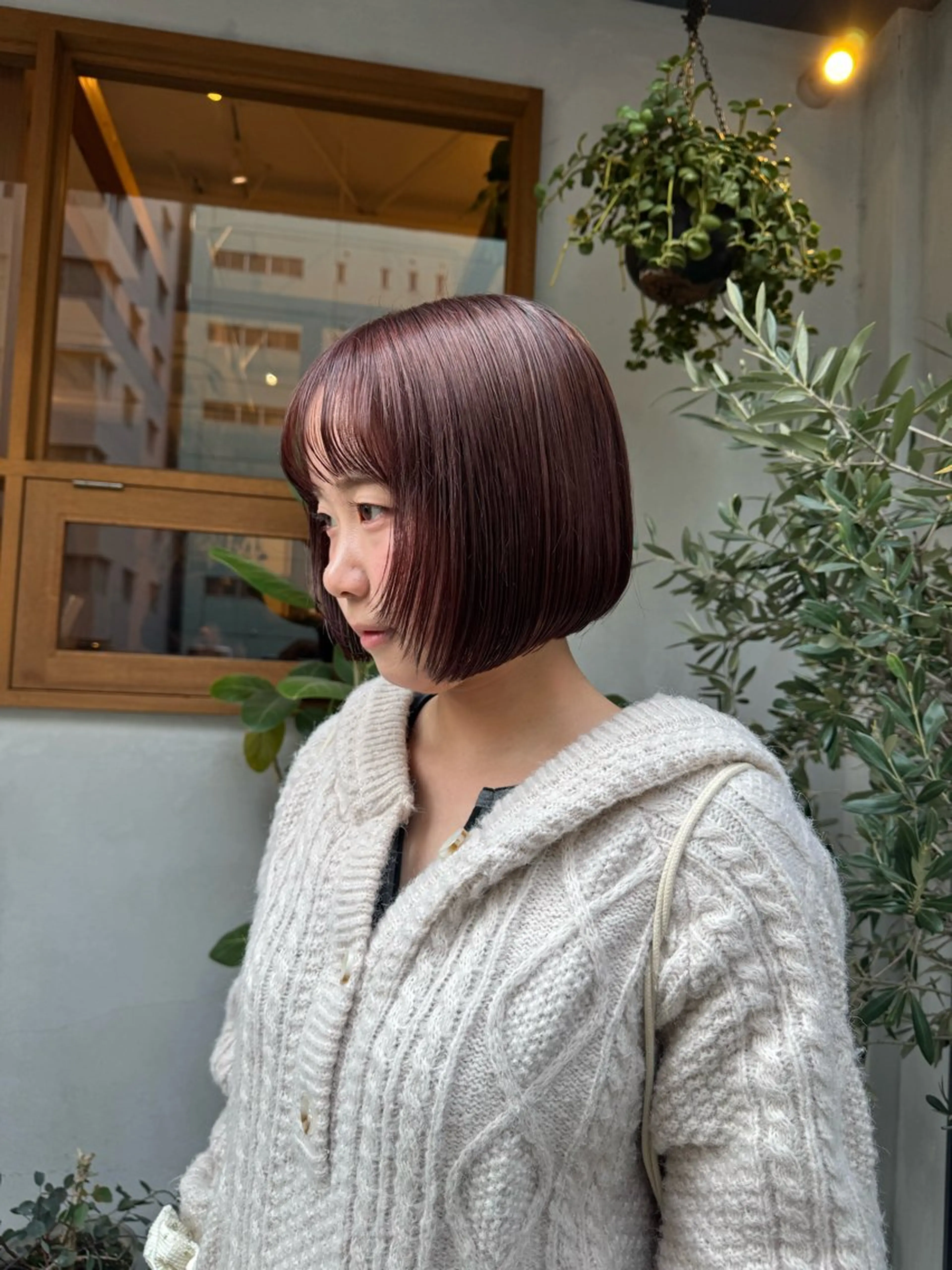 ショート カラー ブラウンカラー ラベンダーカラー ラベンダーブラウン カット ヘアカラー トリートメント ENIF　大島 芽生のヘアスタイル